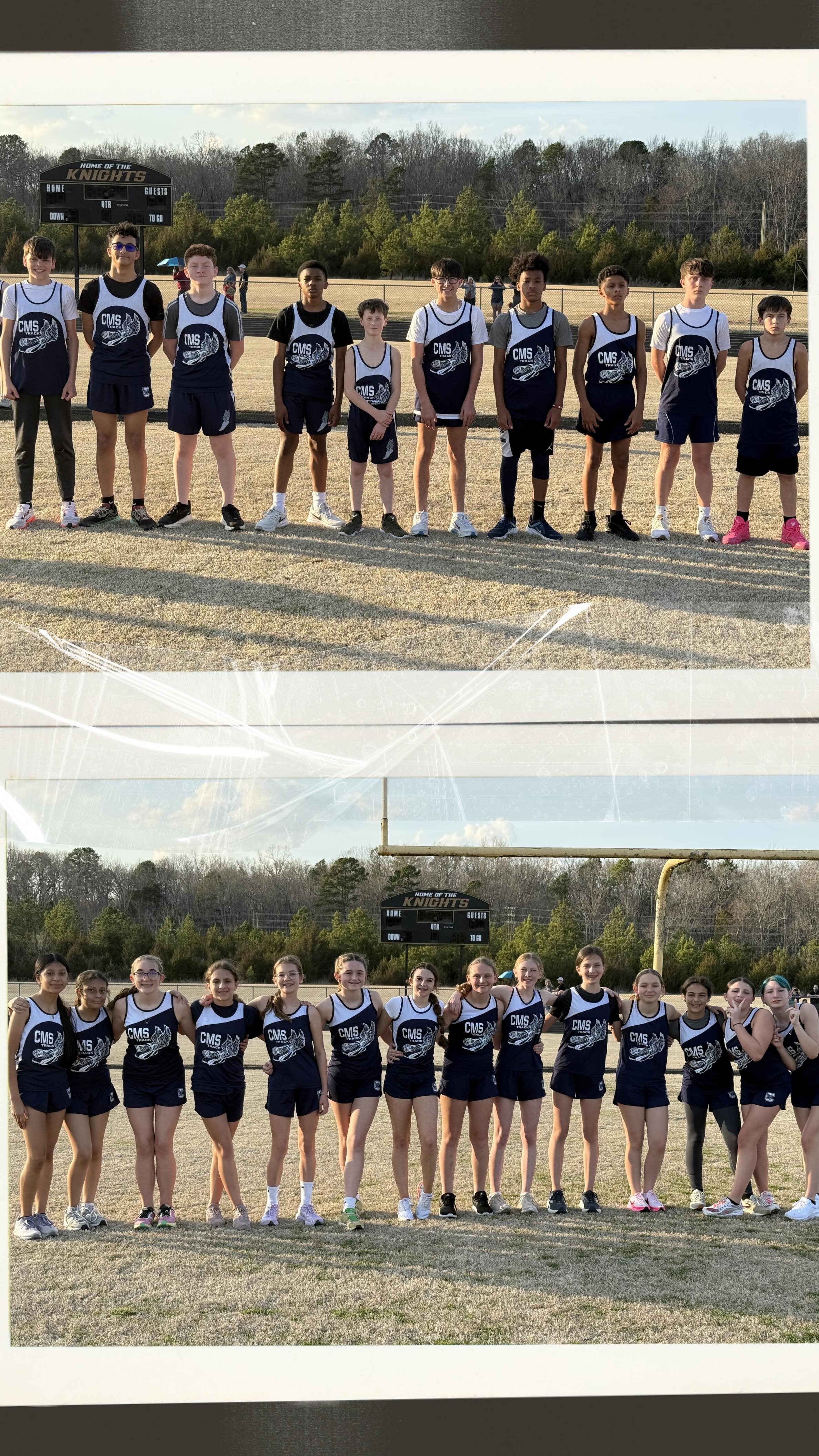 Clover Middle School Track & Field Boys and Girls teams were victorious at Castle Heights on Thursday, March 5th.
Our distance squad dominated the competition. In the girls’ 1600m and 800m, 7th graders Lily Kanbar, Ryley Fetty, and Novaleigh Berry Hill swept the top three spots, finishing 1st, 2nd, and 3rd. On the boys’ side, Josh Wright captured wins in both the 1600m and 800m, Also In the 1600m, teammates Bryan Casado De La Cruz and Jacob Waters placed 4th and 5th, while in the 800m, Bryson Jones took 4th and Bryan De La Cruz finished 5th.
Excellent work from our rising stars! Keep on pushing kiddos! #CloverXCTF 🥇