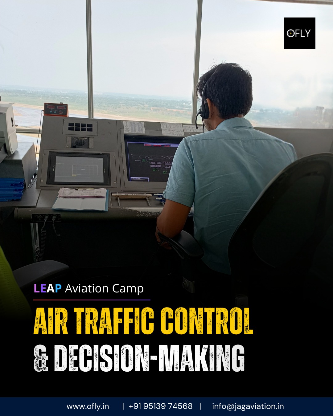 During the LEAP Aviation Camp by OFLY Aviation, students step inside the world of Air Traffic Control (ATC) to understand how pilots and controllers coordinate in real time to manage busy airspace.
From runway clearances to aircraft sequencing, this experience reveals the precision, communication, and responsibility behind every safe flight.
A rare opportunity to witness the system that keeps aviation moving.
www.ofly.in
#leapaviationcamp #airtrafficcontrol #aviationeducation #aviationcareers #ofly #aviationlearning