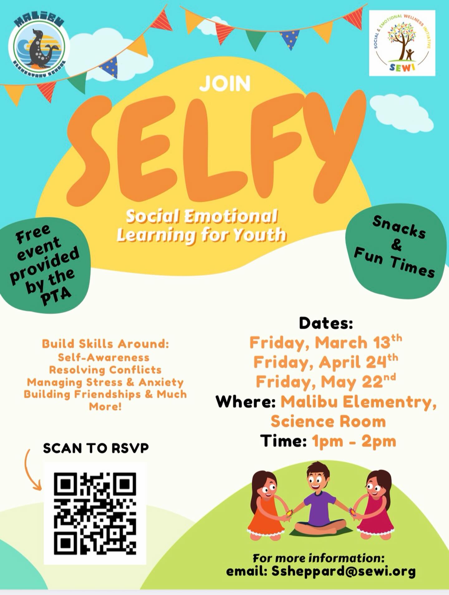 Feel Good Friday’s are here @malibuelementarypta with @sewinitiative Join us 3/13 Rsvp link in bio