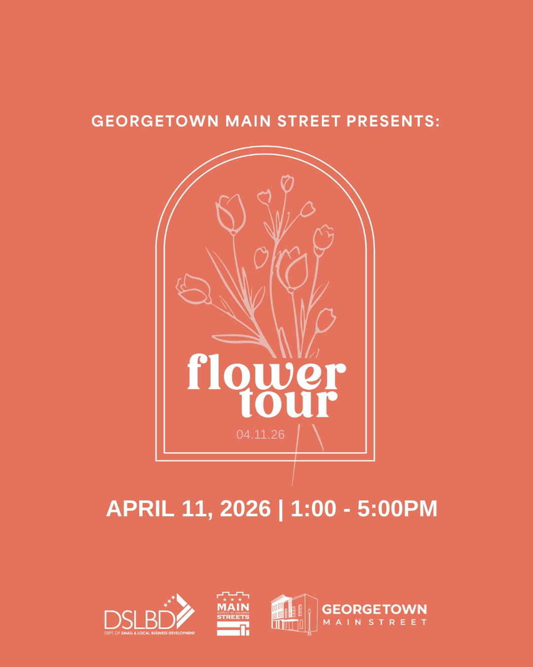 We continue our Georgetown discovery events with the Flower Tour! Join us on April 11th from 1PM - 5PM. Discover small businesses & build a bouquet along the way.
🗓 April 11, 1PM–5PM
This year, we’re offering a VIP flower arranging workshop with @thegeorgetowngardenshop, hosted at @MMLaFleurDC.
Tickets available now through Eventbrite at the link in bio.
#GeorgetownDC #GeorgetownMainStreet #FlowerTour