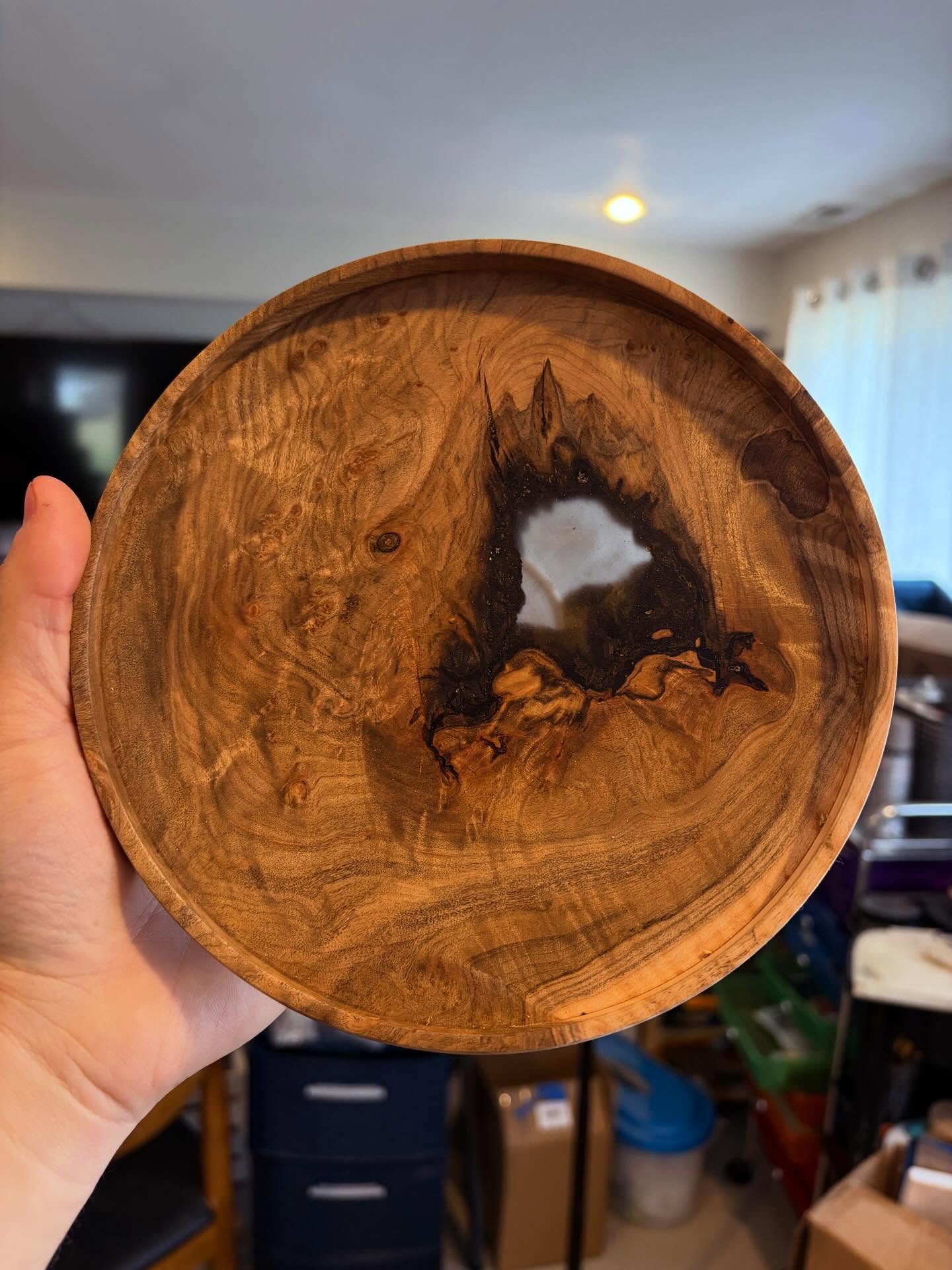 Latest fun little resin/curly maple decorative plate! And many more nice ones on the way! πππππ
-
#woodturning #woodworking #smallbusiness #newjerseysmallbusiness #njsmallbusiness