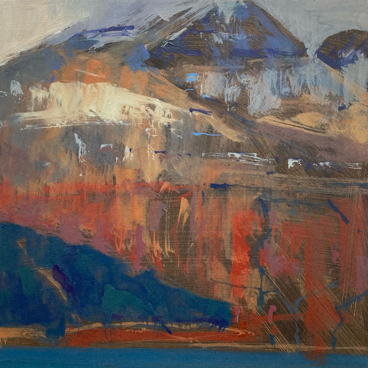 This was the final painting of Ben More, more snow had fallen over night, then with morning light through clouds, I couldn’t resist.