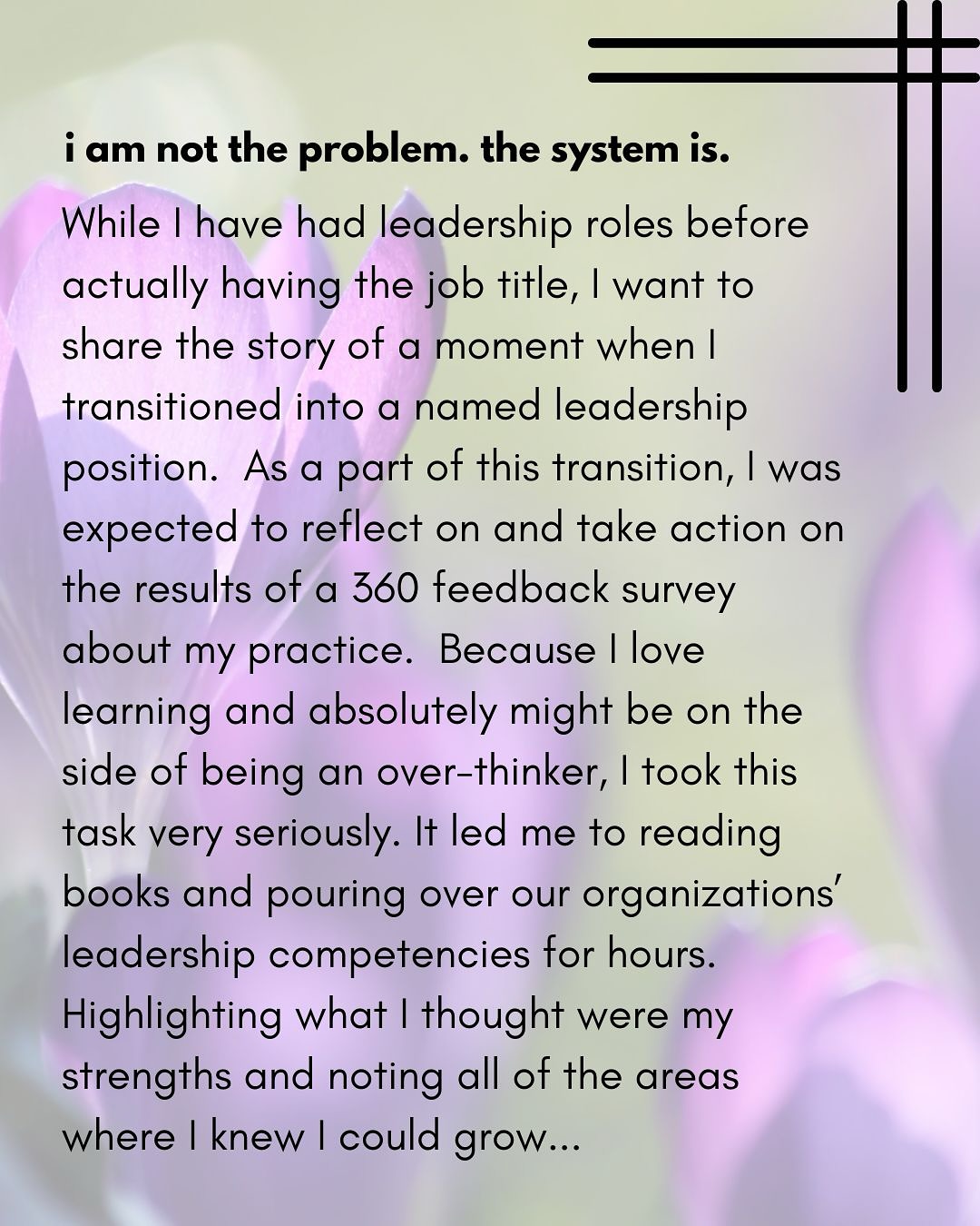 Leadership stories are often shaped by the frameworks we inherit.
In this reflection, our co-founder Dr. LeAnna Majors shares a moment from her leadership journey that changed how she understood what it means to lead as a Black woman.
We’re sharing it here because we know many of you have felt this too.