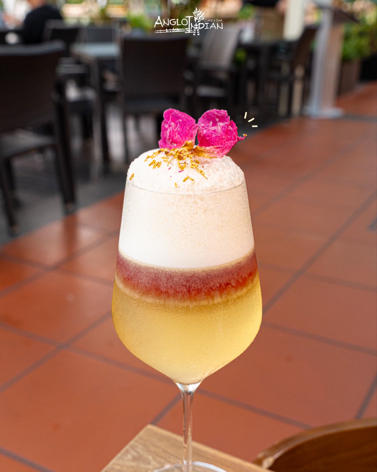 Smooth, bold, and beautifully balanced.
Bourbon and citrus with a soft foam finish, topped with a float of red wine.
A classic with character.
Available only at Anglo Indian Café & Bar, CHIJMES.
—
Anglo Indian Cafe & Bar
📍 1 Shenton Way, #01-08, Singapore 068803
📞 6636 9411
📍 30 Victoria St, #01-13 CHIJMES, Singapore 187996
📞 6873 2750
📍 5 Straits View, #01-10 Marine One West Tower, Singapore 018935
📞 6284 2990