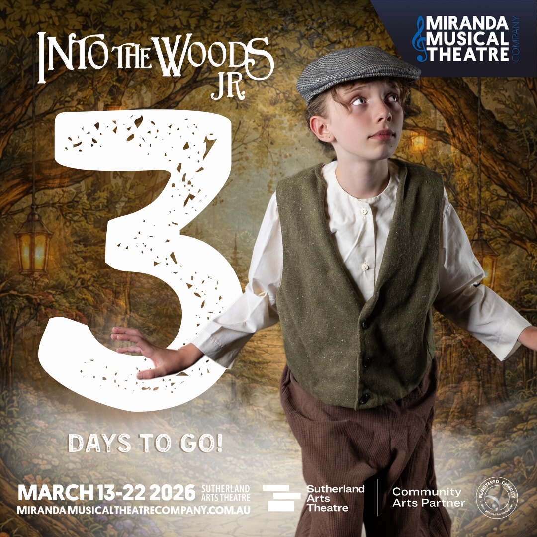 🌲 3 DAYS TO GO 🌲
The countdown continues — in just three days, the curtain rises on Into the Woods JR. and the journey into the woods begins.
Fairy tales, wishes, and a little bit of magic are almost ready to take the stage…
📸 @grantlesliephotography
𝑰𝒏𝒕𝒐 𝑻𝒉𝒆 𝑾𝒐𝒐𝒅𝒔 𝑱𝑹
13-22 March, 2026
The Sutherland Arts Theatre
🎟️ Link in bio
