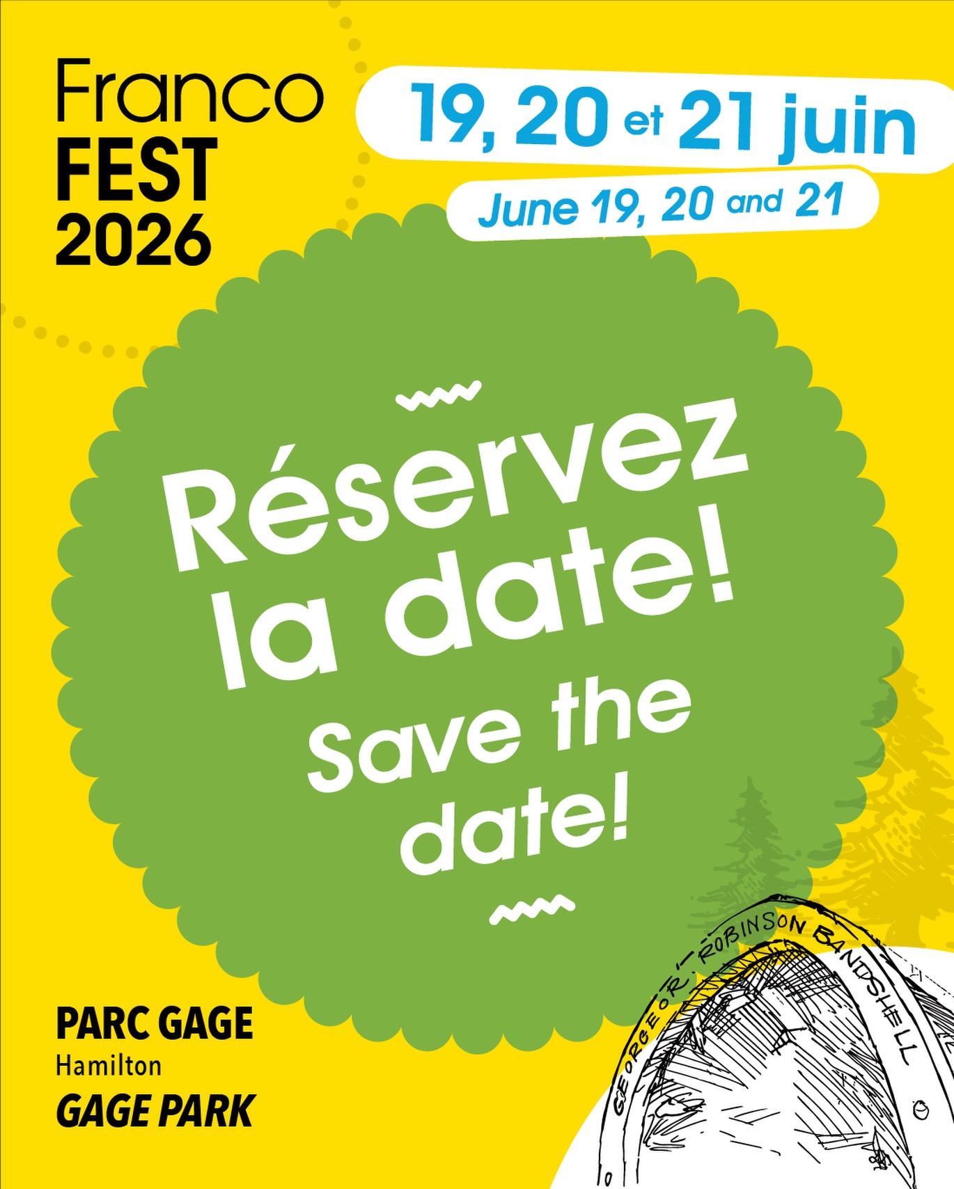 La FrancoFEST 2026 fait son retour et le compte à rebours est officiellement lancé !
Dans quelques mois, la francophonie se donne rendez-vous pour trois jours de fĂȘte, de musique et de dĂ©couvertes culturelles au parc Gage!
Du 19, 20 et 21 juin 2026, nous allons vous faire vivre une Ă©dition exceptionnelle, remplie dâartistes, de rencontres et de moments Ă©tonnants !
La programmation arrive bientÎt⊠et on vous promet de belles surprises !
Notez les dates dĂšs maintenant et restez Ă lâaffĂ»t!!
đ www.francofesthamilton.ca
#FrancoFEST2026 #Francophonie #Hamilton #festival
#FrancoFestHamilton
