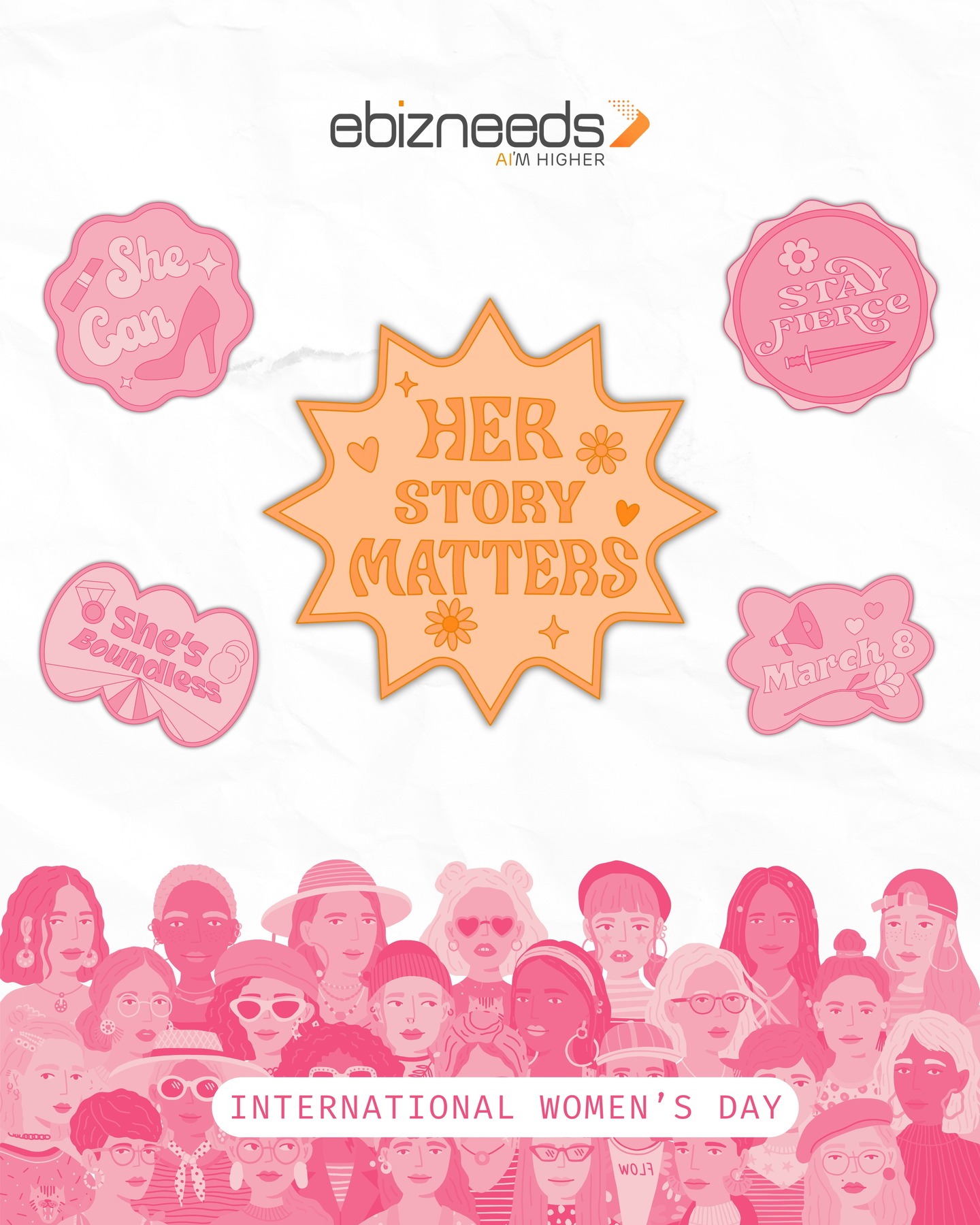 Technology shapes the future, and women are shaping technology, eBizneeds celebrates the incredible women who innovate, build, and inspire every day.
Happy Women’s Day!
#WomensDay #eBizneeds #WomenInTechnology #TechLeaders #WomenEmpowerment