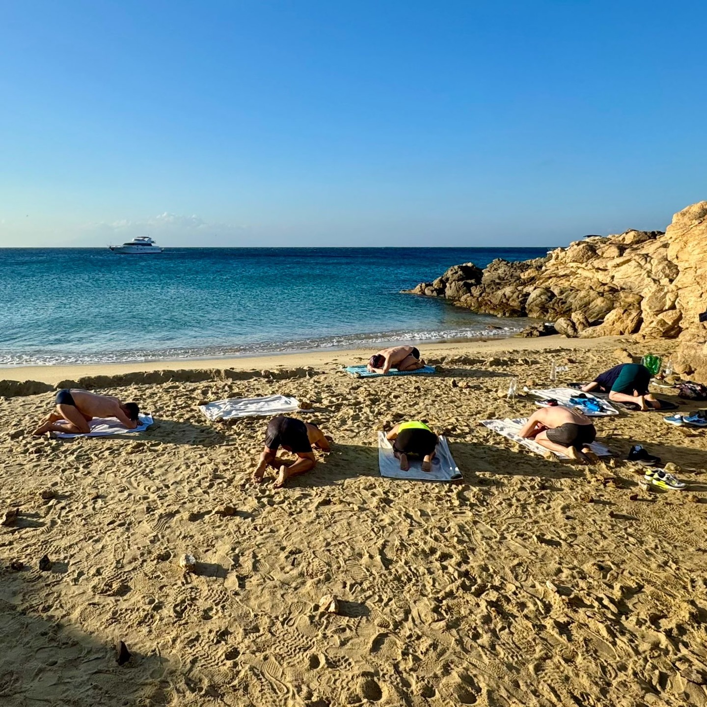 Dreaming of yoga on the beach at sunrise? 🌅
Join our Gay Yoga, Pilates & Fitness Retreat in Mykonos🏳️🌈
Morning yoga at Elia Beach, a refreshing swim in the Aegean, and a delicious breakfast to start the day☀️
Move. Breathe. Connect.
Limited spots available in June & August.
#gaymykonos #gaytravel #gayyoga #gayretreat #mensretreat