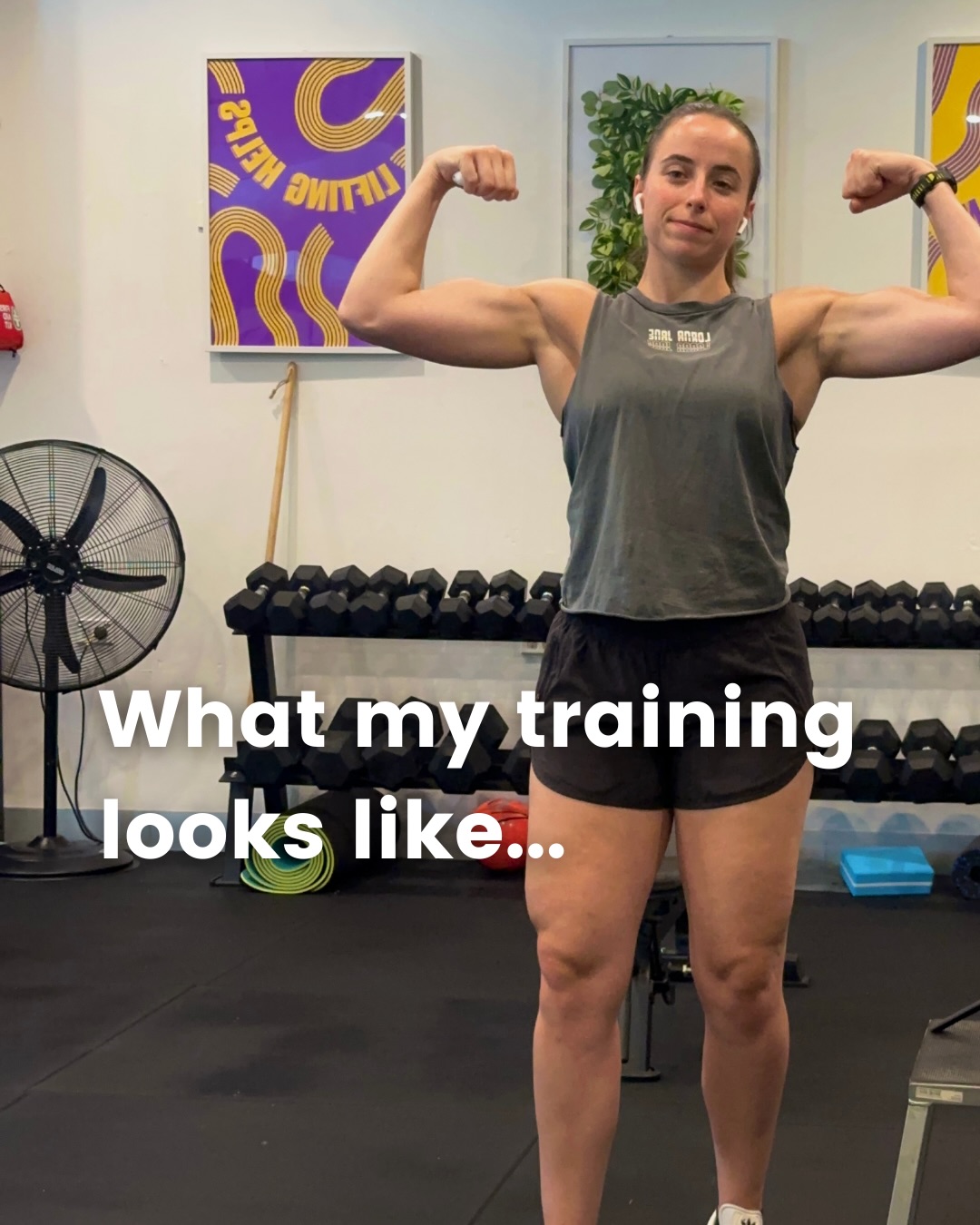 Bonus Arthur content hidden in the slides 🥹
This is what my training looks like now, which could change in a week or a year 🤷🏻♀️
With so much information floating around out there, it’s really hard to know what amount of training is right/enough
It takes a lot of trial and error, and learning… which is hard enough for me (and it’s my literal job)
Something I do know for sure is that you can’t just blindly follow what everyone else is doing. You need to alter things to suit your lifestyle e.g. breastfeeding, night shifts, increased work demands, poor sleep, stress - I could keep going for an hour 🫣
Training enough and meeting requirements means listening to your body (within reason), and knowing when to push and when to ease off 🩷
If you’re unsure of what targets you should be meeting or just want someone to look at your programming, shoot me a message! I’d be more than happy to point you in a better direction 😊