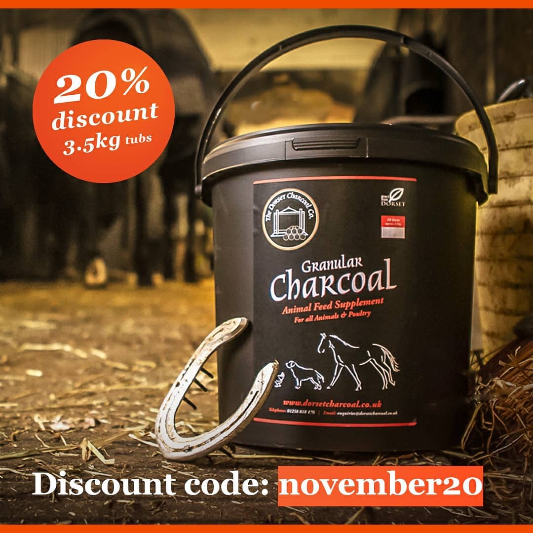 Reduce your feed and vet bills this winter!
20% discount on our 3.5kg Granular Charcoal Animal Feed Supplement.
Please visit www.dorsetcharcoal.co.uk/animal-feed-supplement for more details, and our shop to take up the discount offer!
www.dorsetcharcoal.co.uk/shop
#horse #horses #horsesofinstagram #happyhorse #horsehealth #horsebackriding #horseriding #horsepower #horseracing #horsemanship #horselover #horserider #equestrian #pony #charcoal #horsesupplements #instahorse #eventing #dressage #showjumping #animals #healthyliving #charcoalsupplement #charcoalforhorses #healthygut #horsecolic #equineulcers #equineguthealth #horserider #naturalremedies