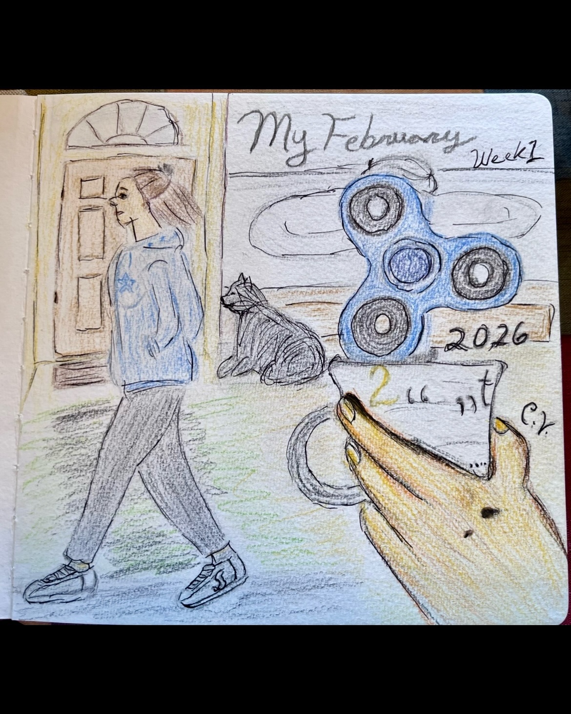 Iâve finally completed @sdionbakerdesignâs âMy Februaryâ art challenge! Technically I finished at the end of February with drawing out my weeks per page but many of the pages still needed color.
It was this week of March, where I had the time to focus on coloring these pages. Interesting enough the weekend of the start of my Spring Break as an adjunct professor. I love finding creative ways to spend my Spring Break. I found past opportunities with nature photography, which I hope to do again very soon.
I loved how flexible this challenge was. The prompts inspired me to create puzzle pieces that would be put together onto the page. Sometimes I revised a few of them to include what was going on during my month of February, while still focusing on aspects that are, or were, mine. If you know, you know.
Did you know that my latest poetry books also feature a bit of my visual art? I hope to continue to do so with my next poetry book. Itâs a wonderful opportunity to blend both of my passions. You can find my latest poetry books, DIVE WITHIN and PONDERING REFLECTIONS, through Amazon. #GreekLatina #IndiePoet #IndieArtist #SketchbookArt #ArtJournaling