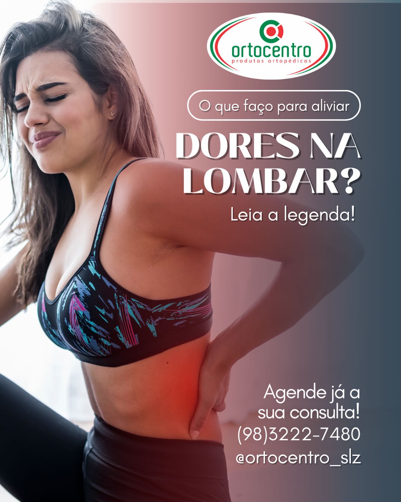 ⚠️ Dor lombar é uma das queixas mais comuns hoje em dia.
Ela pode surgir por diversos fatores:
• Má postura
• Muito tempo sentado
• Esforço físico repetitivo
• Falta de fortalecimento muscular
Os sintomas mais comuns são:
✔️ Dor na parte baixa das costas
✔️ Rigidez ao se movimentar
✔️ Desconforto ao ficar muito tempo sentado ou em pé
Cuidar da coluna é essencial para manter qualidade de vida.
👉 No próximo post vamos mostrar uma solução que pode ajudar nesses casos.
#DorLombar
#coluna
#Ortopedia
#Reabilitação
#saude