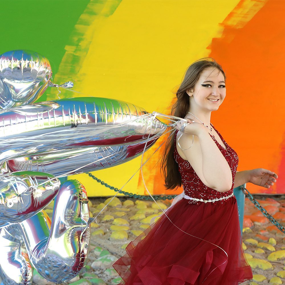 Congrats to the 2021 grads! No party to go to this year :( so we celebrated with a prom dress grad photo shoot.