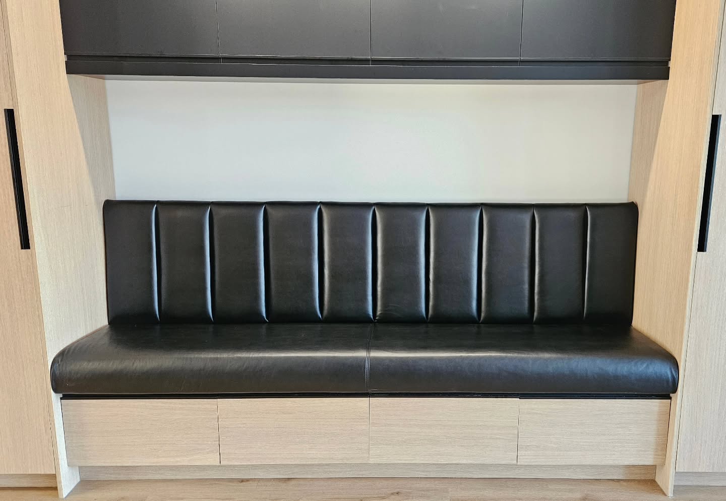This kitchen was originally designed with a wood bench built into the cabinetry, but the homeowner realized that a hard surface wouldn’t be the most comfortable option for everyday family use.
Working within the existing cabinet dimensions, we designed and built a custom upholstered bench to fit perfectly into the space. The result is a seating area that keeps the clean, built-in look of the cabinetry while adding the comfort and durability of professional upholstery.
The bench features a channel-tudted backrest and a 4" soft seat, upholstered in durable black vinyl, making it comfortable for long meals, easy to clean, and well suited for a busy kitchen.
Projects like this are a great example of how upholstery can adapt to existing cabinetry and architecture, transforming a space without needing to redesign the entire installation.
If you’re planning a renovation or wish your built-in seating was a little more comfortable, we can help design a custom solution that fits your space.
📞 (587) 800-4888
🌐 EleganceUpholstery.ca
#CustomBench #KitchenBanquette #CustomUpholstery #LethbridgeBusiness #KitchenDesign