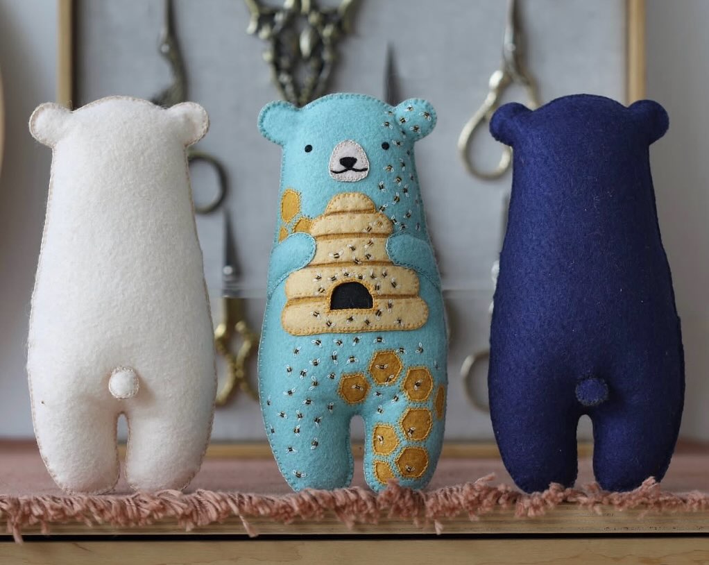 Sunday classes are here! The first March stitching class is on this Sunday @ 10am. We will be stitching one of these cute as a button @kirikipress #keeperbears Cost is $130 which includes the kit and guidance from Me! We will follow up on another Sunday to complete the project. Still a couple of spaces left.