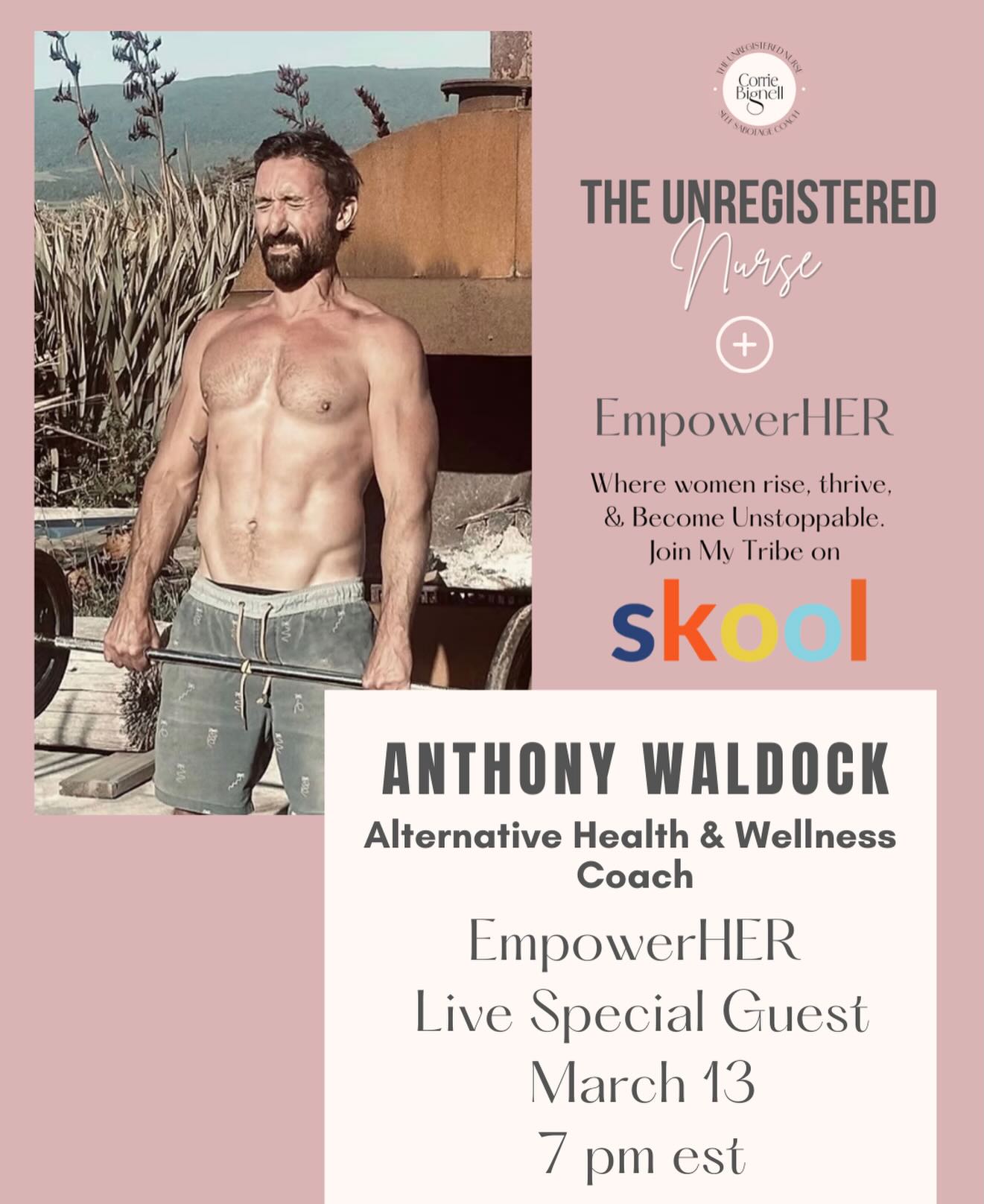 🚨EmpowerHER is thrilled to have Anthony joining us for our LIVE call this Friday the 13th!
Anthony will be doing a deep dive into peptides, educating us on the real truth about their power and potential for healing and performance. 💥
Anthony is a huge advocate for proactive alternative healthcare, the power of nutrition and strength training, and choosing prevention over prescription and empowerment over dependency.
Ladies, you are going to love him. He is one of my trusted coaches and a dear friend. And as you know… I only attract the most incredible people into my life.
✨ Not a member of EmpowerHER yet?
This is your sign. Link in bio!
Inside EmpowerHER you’ll also get:
• Daily workouts
• An incredible community of women who lift each other up
• 2 live calls per month with amazing guest speakers
• The Wealthy Woman Upgrade — where we step into our highest, most abundant selves
👉🏽 @anthwaldock
✌🏽🖤
Corrie
The Unregistered Nurse
