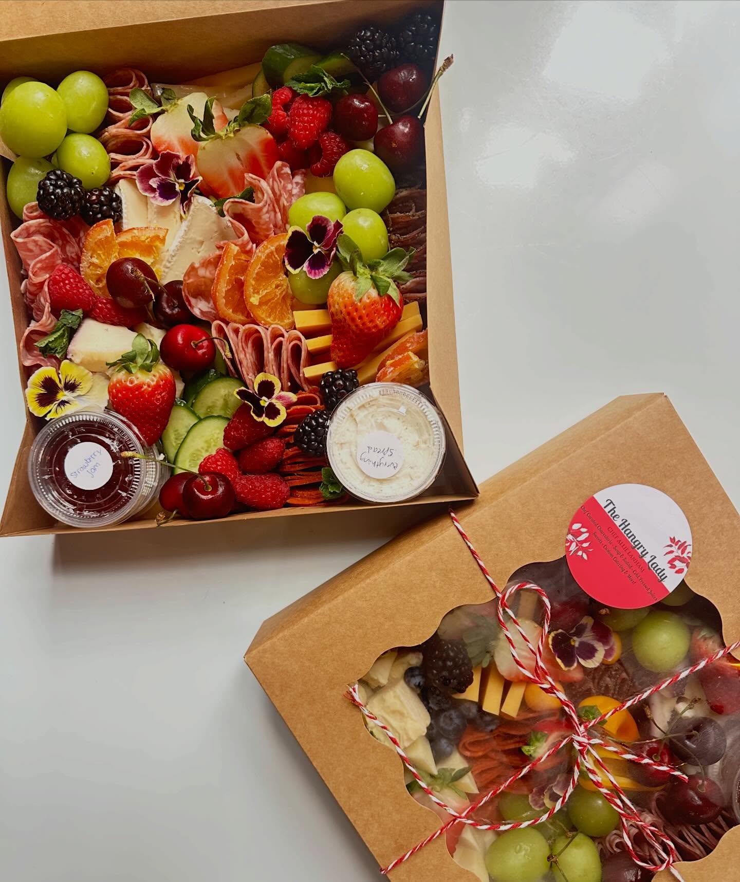 Our Beautiful Medium Charcuterie Box🍒
Order now at www.thehangryladyia.com 🤍