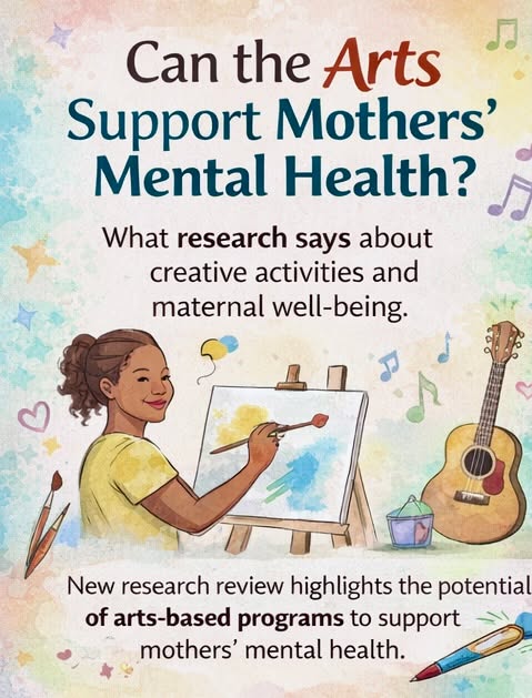 🎨 Can creativity support mothers’ mental health?
A new systematic review suggests that arts-based activities—like music, visual art, dance, and creative writing—may help support maternal well-being.
Researchers found that creative programs can:
✨ Improve emotional well-being
🤝 Foster social connection and peer support
🧠 Reduce stress, anxiety, and isolation
💬 Support recovery from postnatal depression
Arts programs may provide accessible, community-based ways to support mothers during the transition to parenthood. While the evidence is promising, researchers note that more large-scale studies are needed to better understand long-term impacts.
Creativity isn’t just expressive—it may also be supportive, healing, and community-building.
🔗 Read the full study:
https://link.springer.com/article/10.1007/s12144-025-07496-6
