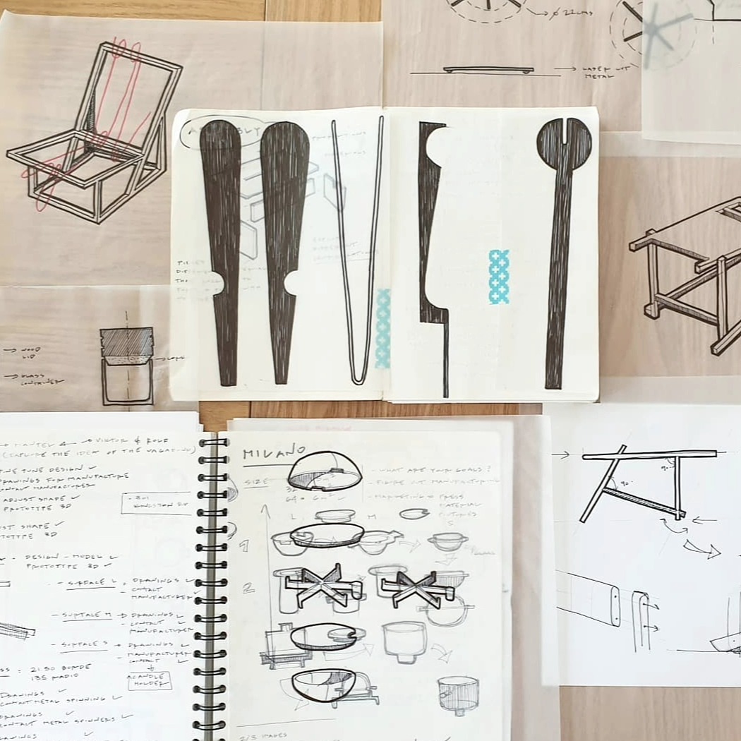 From sketch, to drawing, to prototype, to product.
.
The T1 | Salad Spoons are all about a simple and beautiful geometry combined with a long notched handle to keep the serves in place.
.
Made out FSC solid walnut with minimum waste and finished with coconut oil and beeswax.
.
Part of the closing sale at 50% off.
.
.
.
#gracesouky #studiogracesouky #domesticcollectables #saladspoons #woodenspoon #woodspoons #woodserver #homeware #tableware