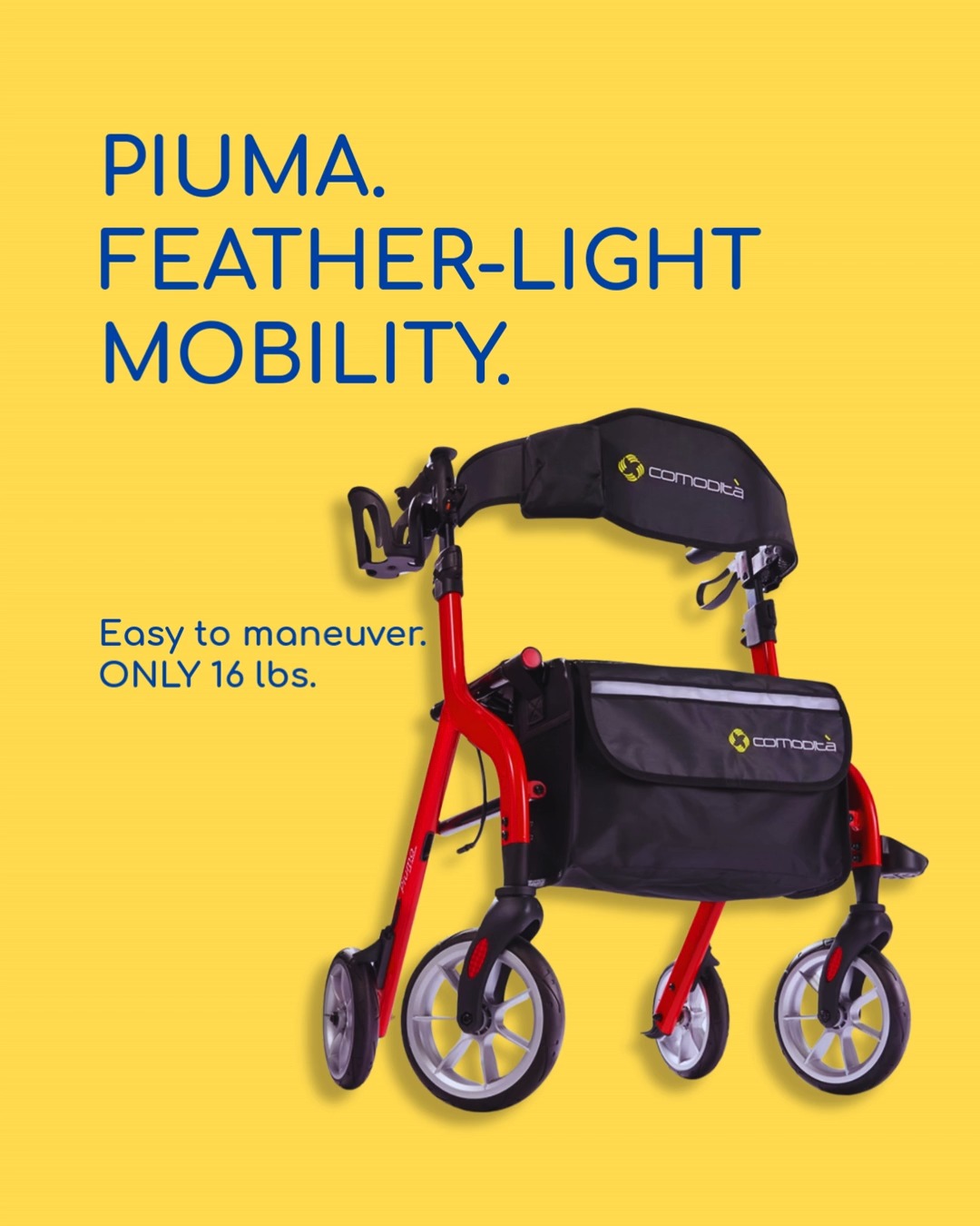 Light as a feather. Effortless to use. Beautifully designed.
The Piuma lives up to its name—giving you the freedom of a rollator that feels almost weightless, without compromising the stability and elegance you expect from Comodità.
Because moving through your day should feel easy… and look good doing it.
Discover the Piuma. Lightweight. Sophisticated. Designed to move with you.
See link in our Bio or go to www.ComoditaUSA.com to learn more
#BeautifulDesign
#DesignedForLife
#LuxuryLifestyle
#thoughtfuldesign
#SimpleElegance
#qualitymatters
#MobilitySupport
#WalkWithConfidence
