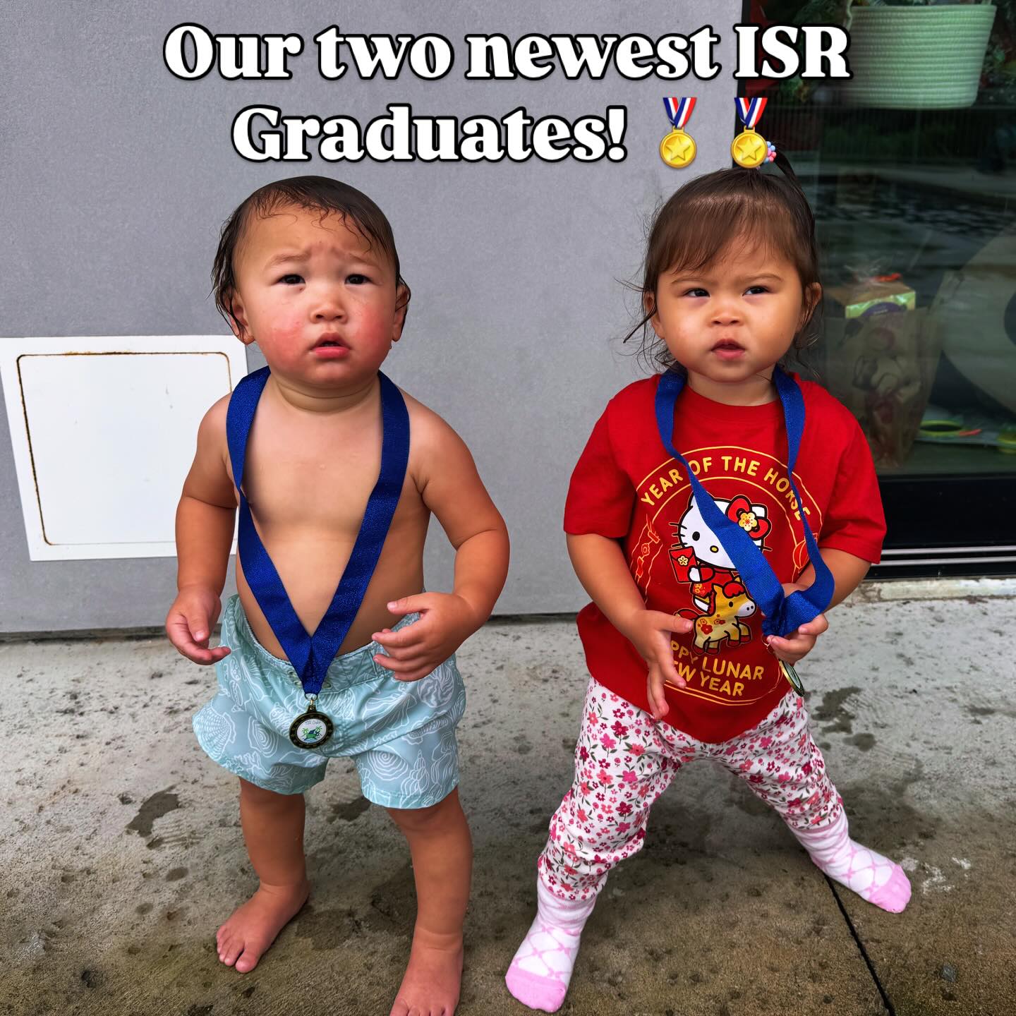 Wrapping up two of our young ISR students in Kaneohe! 🏅🏅
From big tears to big smiles on your last day, you both made me (and your mommas) so very proud! Mahalo to @kambriek for allowing me to get baby #3 water safe but also for opening up your pool to so many other keiki. You are such a big part of the huge mission to reduce drowning and keep our keiki water safe! 🩵🩵🩵
Now onto ISR Maintenance for these two! 💛💙
#isr #infantswimmingresource #babyswim #toddlerswim
