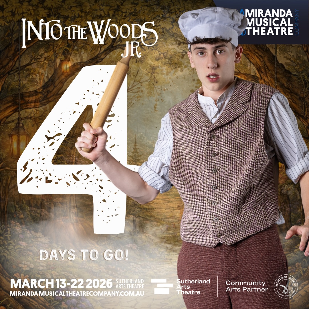 🌲 4 DAYS TO GO 🌲
The woods are getting closer. In just four days, the curtain rises on Into the Woods JR. and our fairy-tale adventure begins.
Wishes will be made, paths will cross, and the journey into the woods is almost here…
📸 @grantlesliephotography
𝑰𝒏𝒕𝒐 𝑻𝒉𝒆 𝑾𝒐𝒐𝒅𝒔 𝑱𝑹
13-22 March, 2026
The Sutherland Arts Theatre
🎟️ Link in Bio