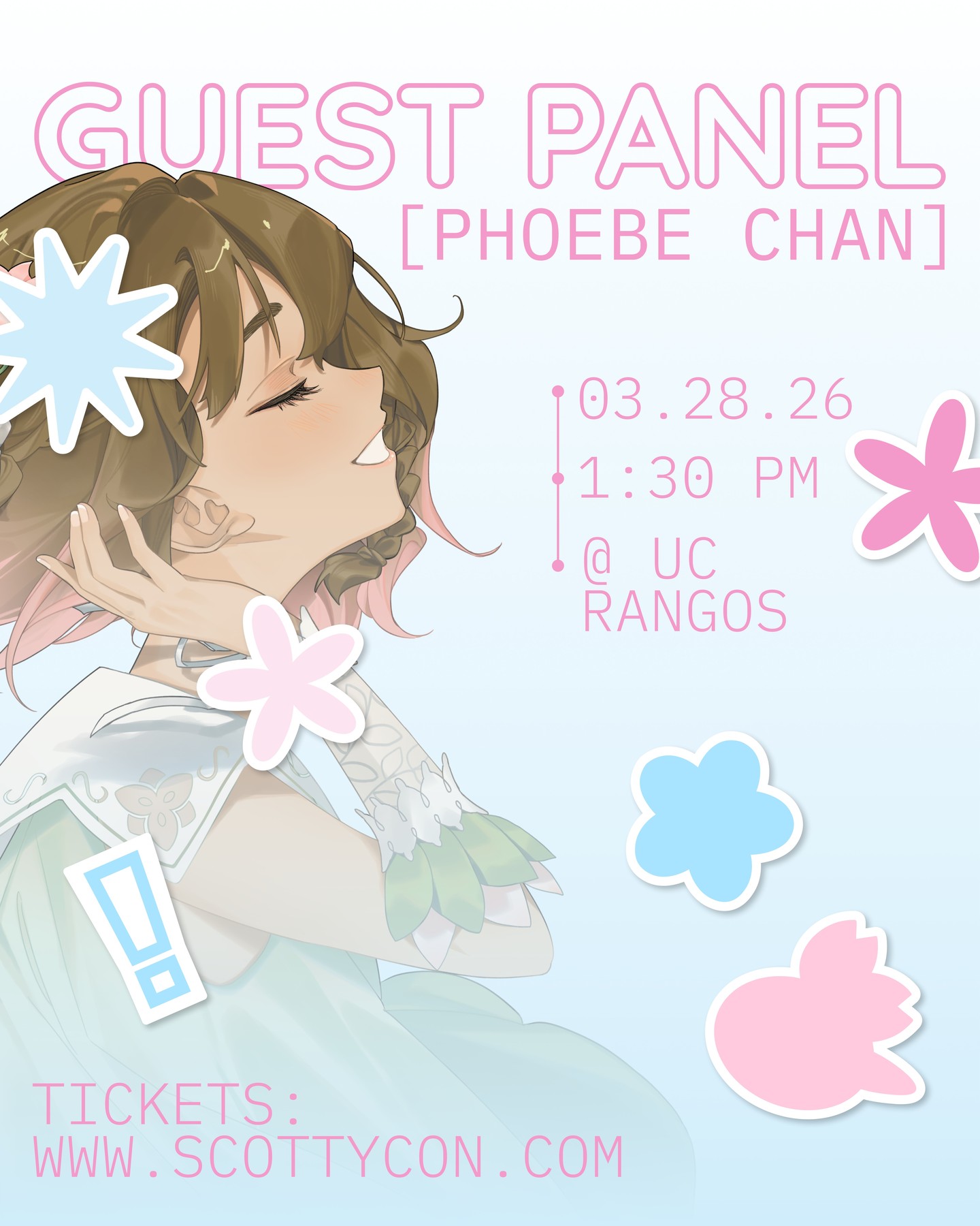 Join us for our guest panel at ScottyCon 2026! @feebeechanchibi will be taking the stage for a live performance, followed by a Q&A session. We hope to see you there!