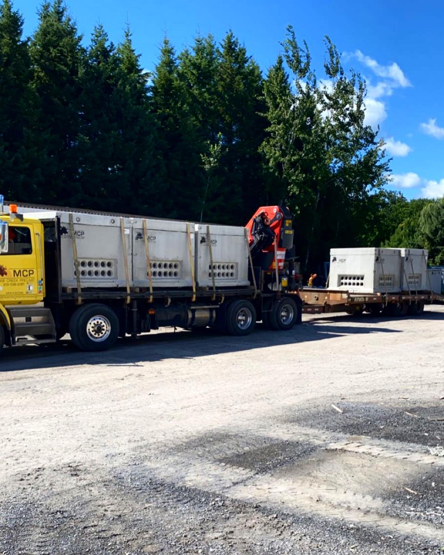 5 transformer foundations delivered and installed at a hydroponic lettuce facility!