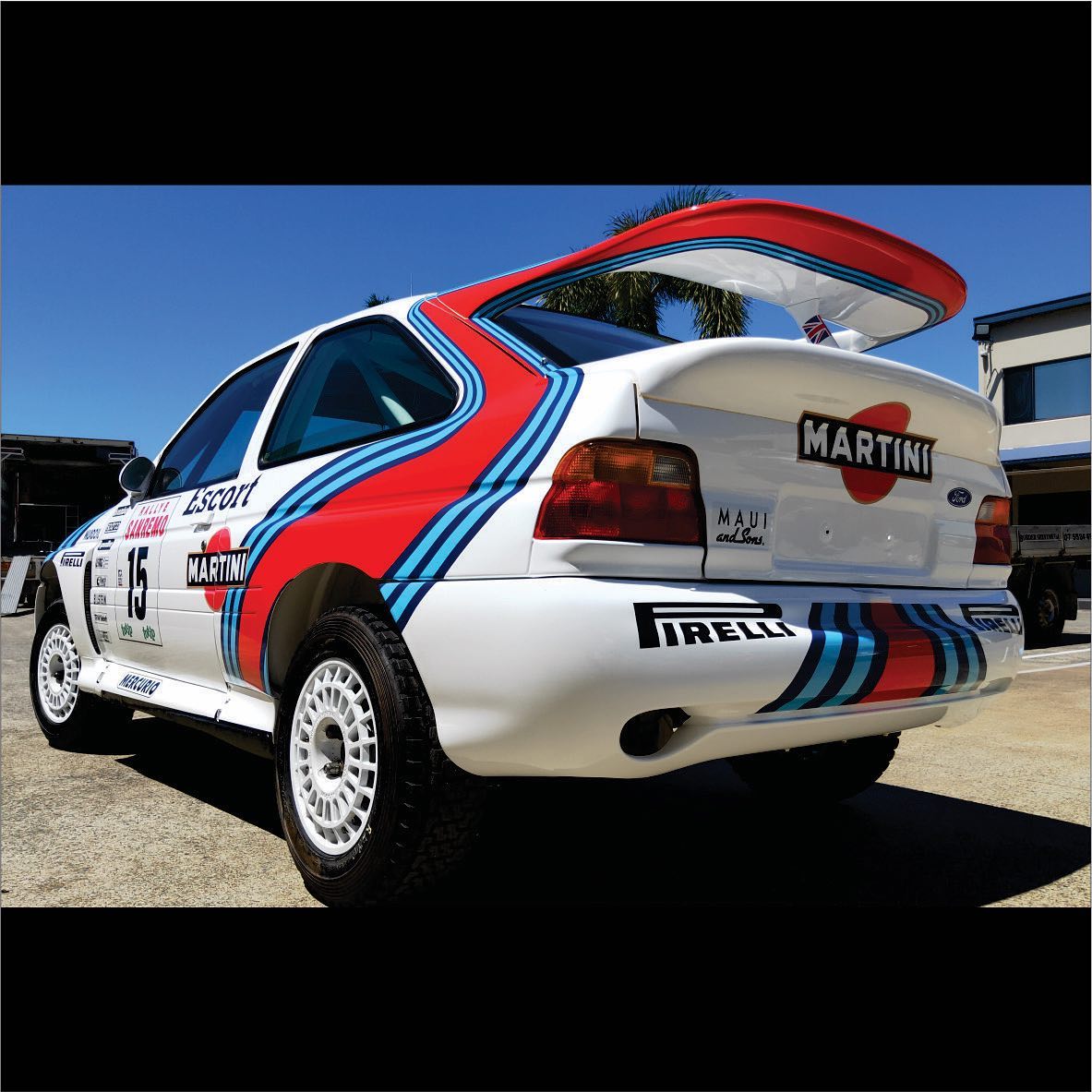 Probably the most iconic racing livery in Motorsport history. Freshly completed this Martini Racing Escort rally car vinyl wrapped to perfection.
#martiniracing #ford #escort #rscosworth #fifthgeneration #rallycar
#icsigns #graphics #signs #graphicdesign #signage #signs #branding #gold-coast #coolangatta #tweedheads #kingscliff #cabarita #pottsville #murwillumbah #lismore #casino #bangalow #byronbay #ballina