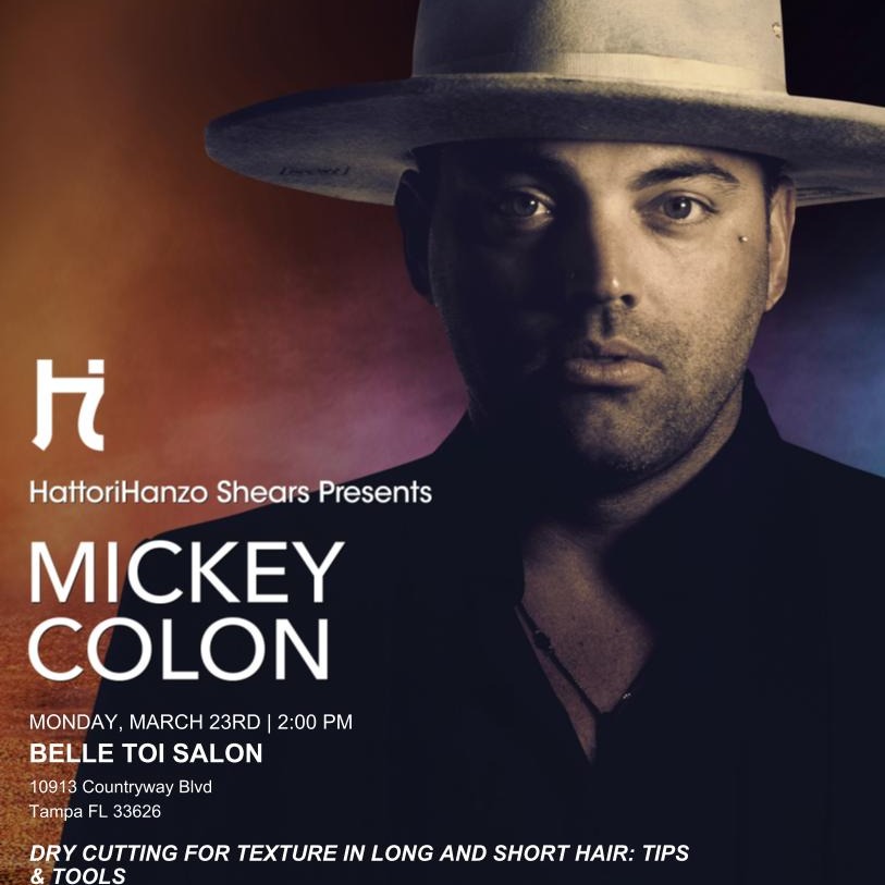 ✨ Exclusive Education Opportunity for Stylists ✨
Join us for a specialized dry cutting masterclass with Master Stylist Mickey Colon on Monday, March 23rd at 2:00PM.
This advanced class will focus on creating effortless texture in both long and short hair, along with professional tools, techniques, and precision tips to elevate your cutting artistry.
Seats are filling quickly.
📞 Call (813) 814-1202 to reserve your place.