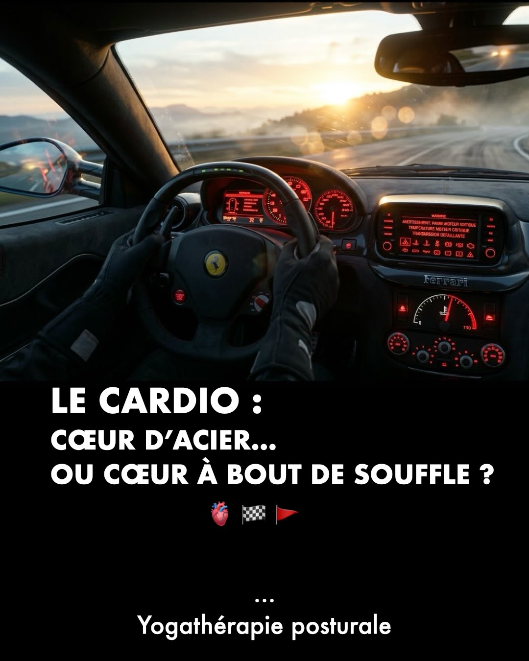 LE CARDIO : ACCÉLÉRATEUR OU DESTRUCTEUR ? 🫀🏎️
Après avoir exploré le piège du renforcement musculaire « béton », penchons-nous sur le deuxième pilier de votre entraînement : le cardio.
Ce sont les deux aspects d’un même problème mécanique.
Si le renfort musculaire mal aligné tord le châssis, le cardio forcé, lui, fait exploser le moteur.
Vous pensez brûler des calories... mais que brûlez-vous réellement à l’intérieur ? 🚩
Imaginez écraser l’accélérateur de votre véhicule alors que vous avez oublié d’enlever le frein à main. C
’est exactement ce que vous faites quand vous imposez un effort cardiaque intense à une structure verrouillée par une mauvaise posture :
Le moteur surchauffe (le cœur s’épuise).
La fumée sort du capot (le souffle se coupe).
La mécanique s’use prématurément (les tissus s’acidifient).
✨ Dans ce carrousel, découvrez :
Pourquoi le cardio « volontaire » est souvent un combat contre soi-même.
Le secret de la Pompe Respiratoire : quand le diaphragme devient un piston fluide.
Comment laisser votre cœur « flotter » dans l’espace plutôt que de le comprimer.
Le passage du mode « survie » au mode « performance durable » grâce à l’aplomb.
Ne soyez plus le conducteur qui ignore ses voyants rouges.
Apprenez à libérer vos « prises d’air » naturelles pour que votre effort vous régénère !
👇 Le dossier complet « Renfort & Cardio » (17 min de lecture) est disponible sur le blog.
💬 Notez « RENFO » en commentaire et je vous envoie le lien de l’article directement en MP ! 🐊🚀
#cathetsergeyoga #yogatherapie #renfo #renforcementmusculaire #cardio