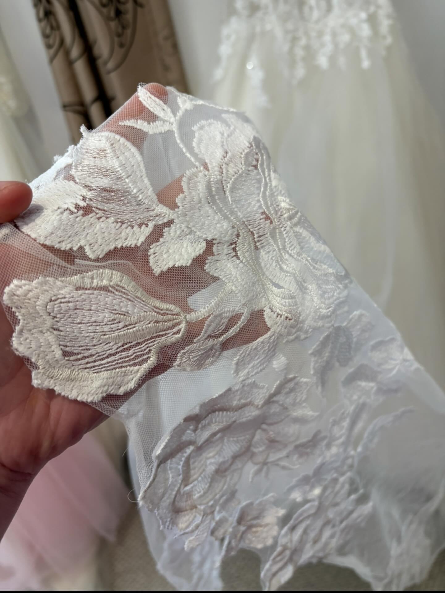 Lace hem pricing can feel surprising until you see what goes into it behind the scenes.
A lace border is not a simple trim you chop off. A common misconception is that with hemming a scalloped lace gown that you’ll lose all the gorgeous detailing but that is simply not true.
It is a full redesign of the hemline so the original pattern can be lifted, top tulle hemmed, re-shaped, and blended back in like nothing ever changed. This process (depending on thickness of lace/the length of the front skirt panel/etc) can take upwards of 8 hours from start to finish.
This is why lace hems cost more. The time is in the prep, the careful unpicking, the repositioning, and the extra fitting to make sure the length is perfect for you before it is stitched down for good.
If you are choosing a gown with a scalloped lace hem, budget a little more for alterations. ❤️
#bridalalterationsspecialist #weddingalterations #winnipegseamstress #sewing #winnipegsmallbusiness