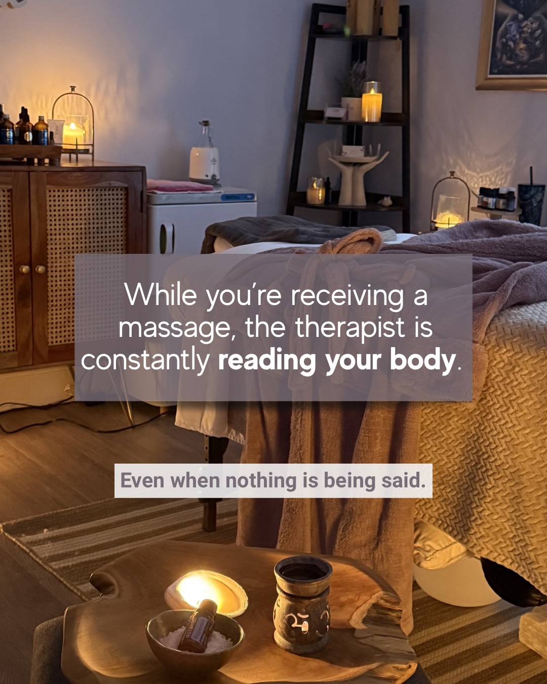 Many people imagine massage as a sequence of techniques.
A routine.
A pattern of movements repeated from one client to the next.
But therapeutic bodywork doesn’t really work that way.
Every body carries a different story.
Different tensions.
Different rhythms.
Different ways of holding stress.
During a session, a therapist is constantly paying attention — not just applying pressure or moving through techniques, but noticing subtle changes in the body.
How the muscles respond.
Where the breath deepens.
Where the body resists… or begins to soften.
This kind of work requires presence.
Because the body rarely responds well to something mechanical or rushed. It responds to attention.
And when the therapist is truly present, the session becomes less about following a routine… and more about listening to what the body needs in that moment.
No two sessions are exactly the same — even with the same person.
That’s part of the beauty of therapeutic massage.
#therapeuticmassage #bodyawareness #nervoussystemregulation #mindbodyconnection #veronanj