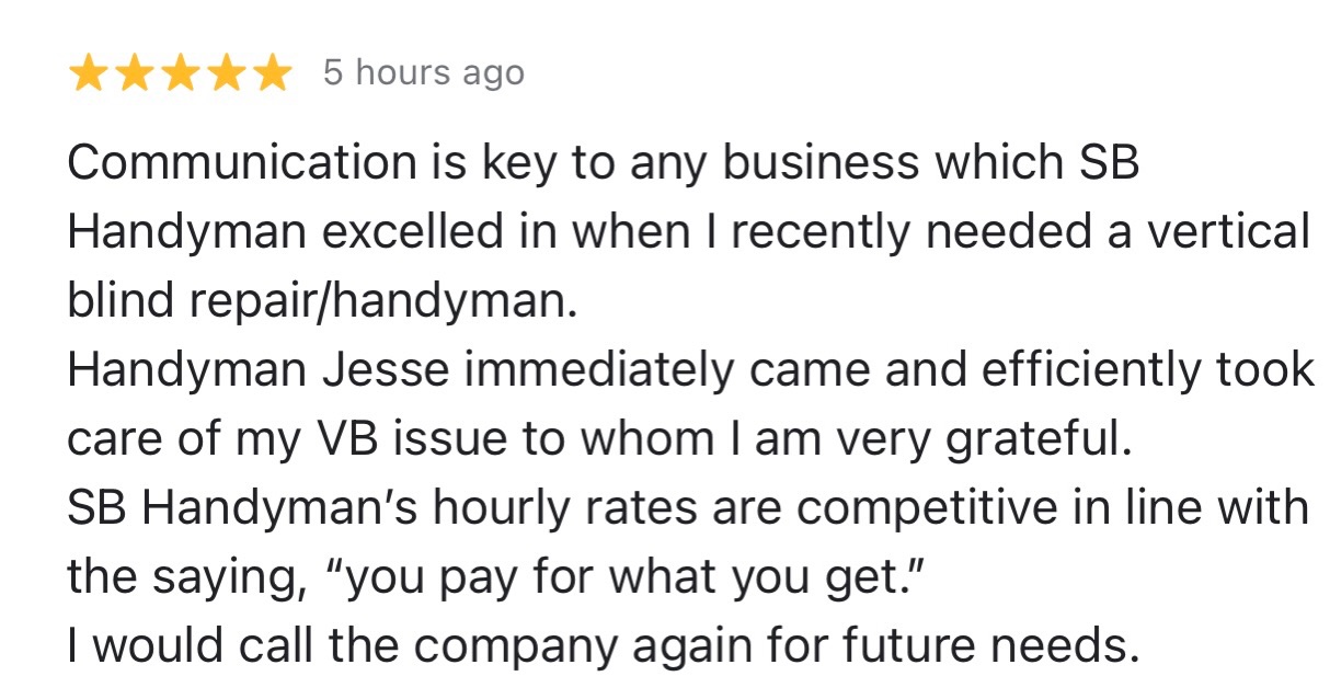 Another happy client 🌟 #handyman #handymanservices