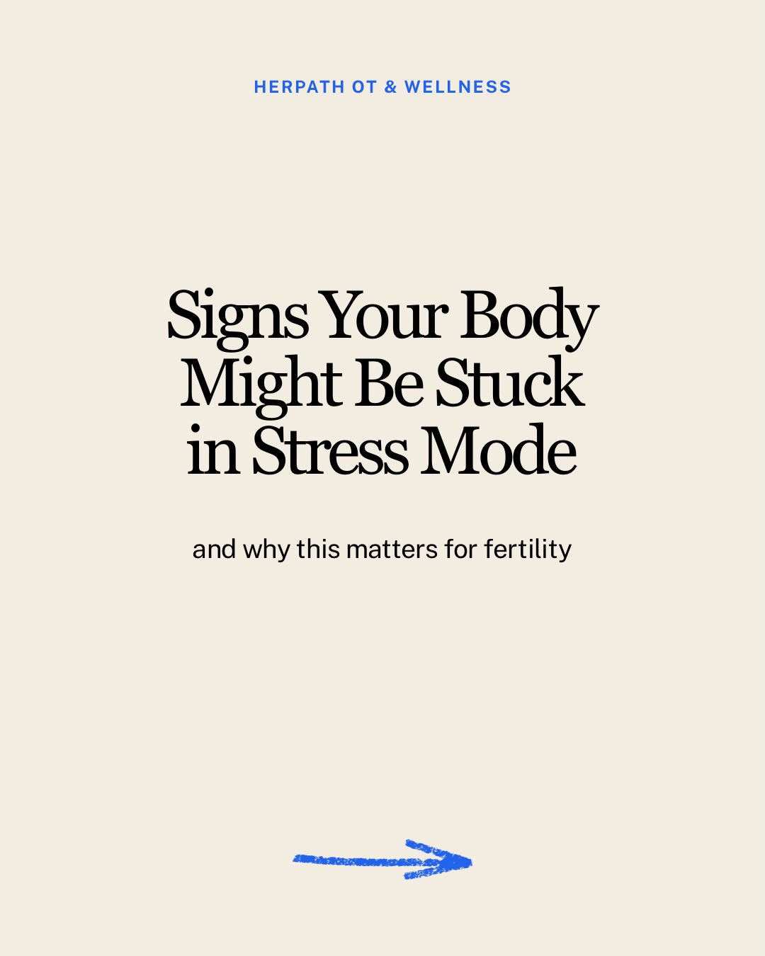 Your nervous system and reproductive system are closely connected.
When the body stays in a constant stress response, it can influence hormone signaling, digestion, sleep, and pelvic muscle tension.
Supporting the nervous system through breath work, movement, nutrition, and pelvic therapy can help shift the body into a more balanced state.
This is one reason fertility support should look at the whole body.
I am accepting new fertility clients in May.
Join the waitlist on my website or DM me if you’d like more information.
Follow @herpath.wellness for more fertility and pelvic health education.