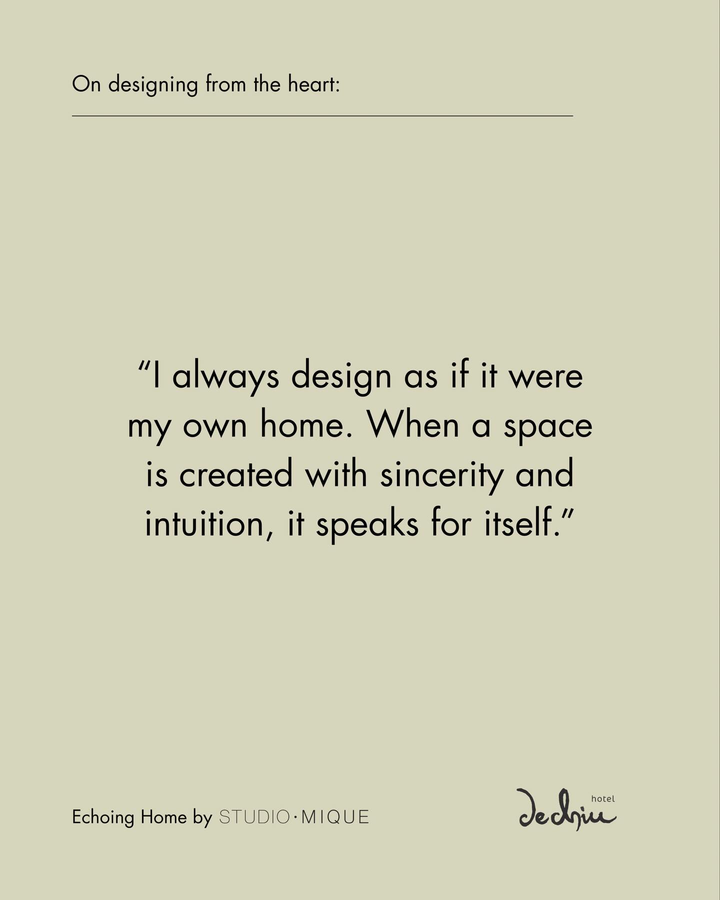 A new edition of ECHOING HOME ||
In this edition of Echoing Home, I had the opportunity to speak with TheO Pham, the founder of Dechiu in Hoi An, Vietnam. What first drew me to her work was her deeply emphatic approach to hospitality - a desire to make people feel immediately at home. There’s something almost philosophical about the way she designs spaces, and I felt genuinely humbled and inspired to learn more about TheO’s life, stories, and vision.
You can read the entire interview here: studiomique.substack.com. All photos are the courtesy of @dechiu_vietnam
#echoinghome #dechiu #hoian #studiomique #interviewseries
