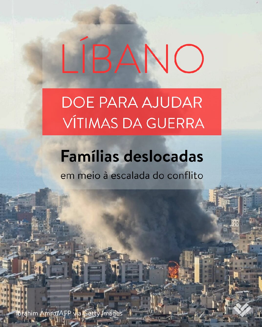 AJUDE O LÍBANO 🇱🇧
https://www.vvolunteer.com.br/libano
O Líbano enfrenta uma guerra que não é sua, e agrava uma situação humanitária já muito fragilizada. Mais de 800 mil pessoas foram forçadas a se deslocar.
A VV- Inteligência Humanitária está apoiando com abrigo emergencial, distribuição de alimentos, cobertores e itens essenciais, priorizando as pessoas em maior situação de vulnerabilidade.
Precisamos levar ajuda a pessoas vivendo o maior drama de suas vidas!
🇱🇧 DOE AGORA!
(Qualquer quantia importa)
Link na BIO