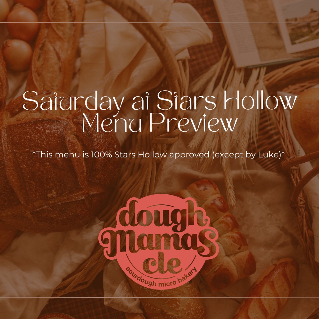 ⭐ CALLING ALL GILMORE GIRLS LOVERS! ⭐
Make plans NOW to come out to @thecommongroundwhs in Medina next Saturday March 21st from 10am-4pm for a fun Gilmore Girls themed event!
We revamped our GG themed breads & treats menu, and we are SO excited about what we have to offer you. Take a peek here and we'll see you next week!