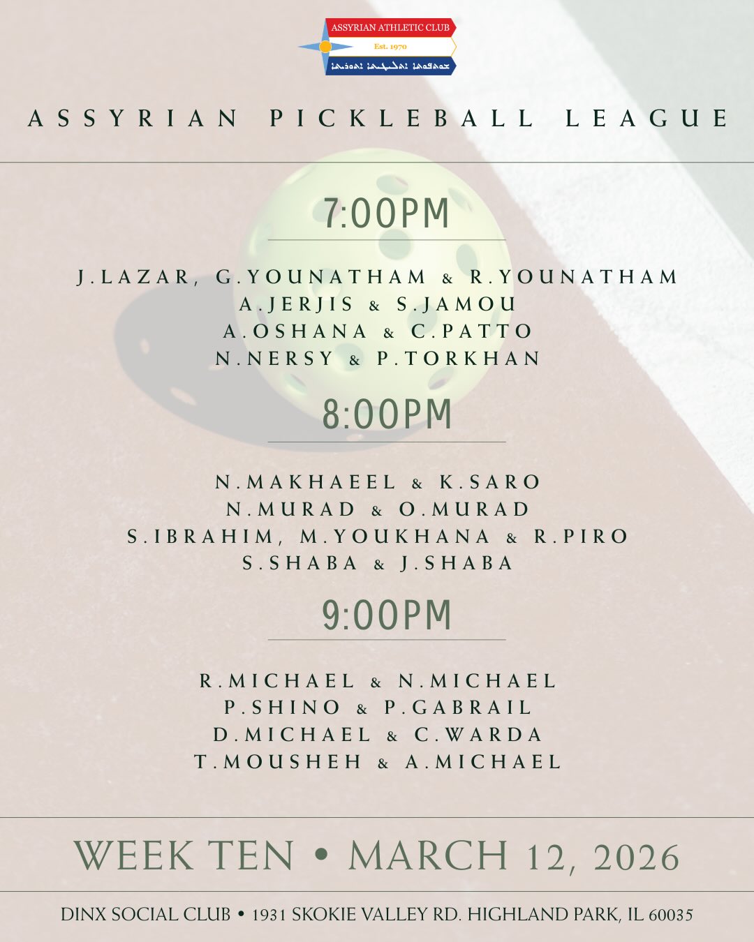 APL Week Ten kicks off tonight at 7:00PM at DINX Social Club! You don’t want to miss out!
This season of APL is sponsored by Illinois Bone & Joint Institute. Thank you @ibji_ for supporting our AAC programs and the APL! Make sure you check them out at their multiple Chicagoland locations!
Illinois Bone & Joint Institute
@ibji_
At Illinois Bone & Joint Institute (IBJI), we help you move better, so you can live better. We treat orthopedic conditions from rheumatoid arthritis to ankle sprains. We repair muscle tears and bone breaks, so you can compete again. We replace worn out knees and hips, so you can live an active life again. We help you prevent injury and disease through wellness programs. We get you moving again, so you can return to the activities and life you love.