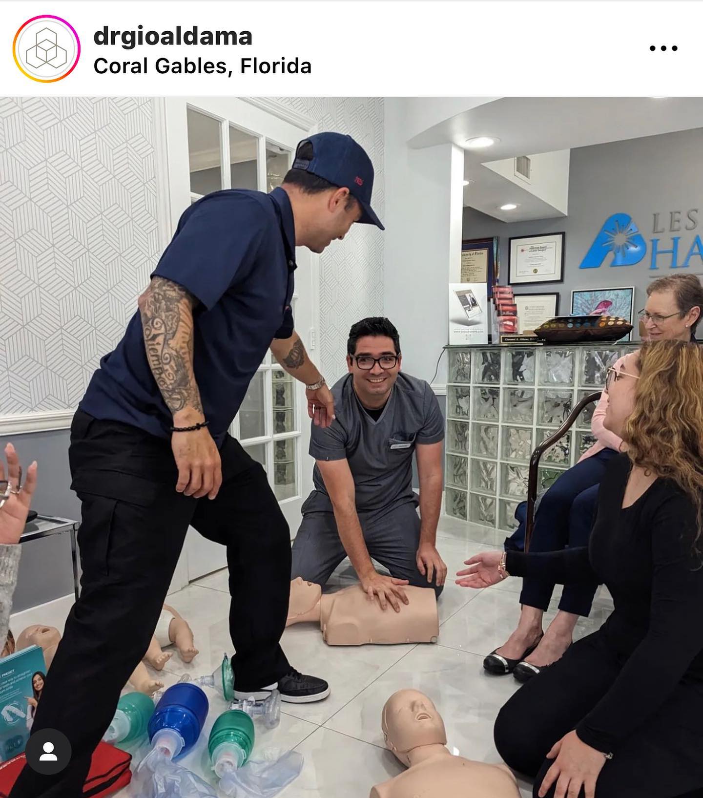 Repost: BLS training for @drgioaldama and his staff located on Alhambra Circle in Coral Gables, FL!
Need AHA BLS or CPR Certification? Contact us!