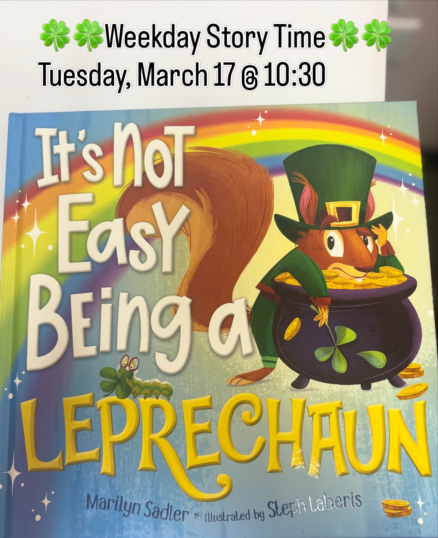 Announcing our 2nd Children’s Story Time
Tuesday’s at 10:30!
Join us tomorrow for a special St Patrick’s Day story! 🍀
#childrensbook #childrensstories #storytime #independentbookstore #downtownoakpark