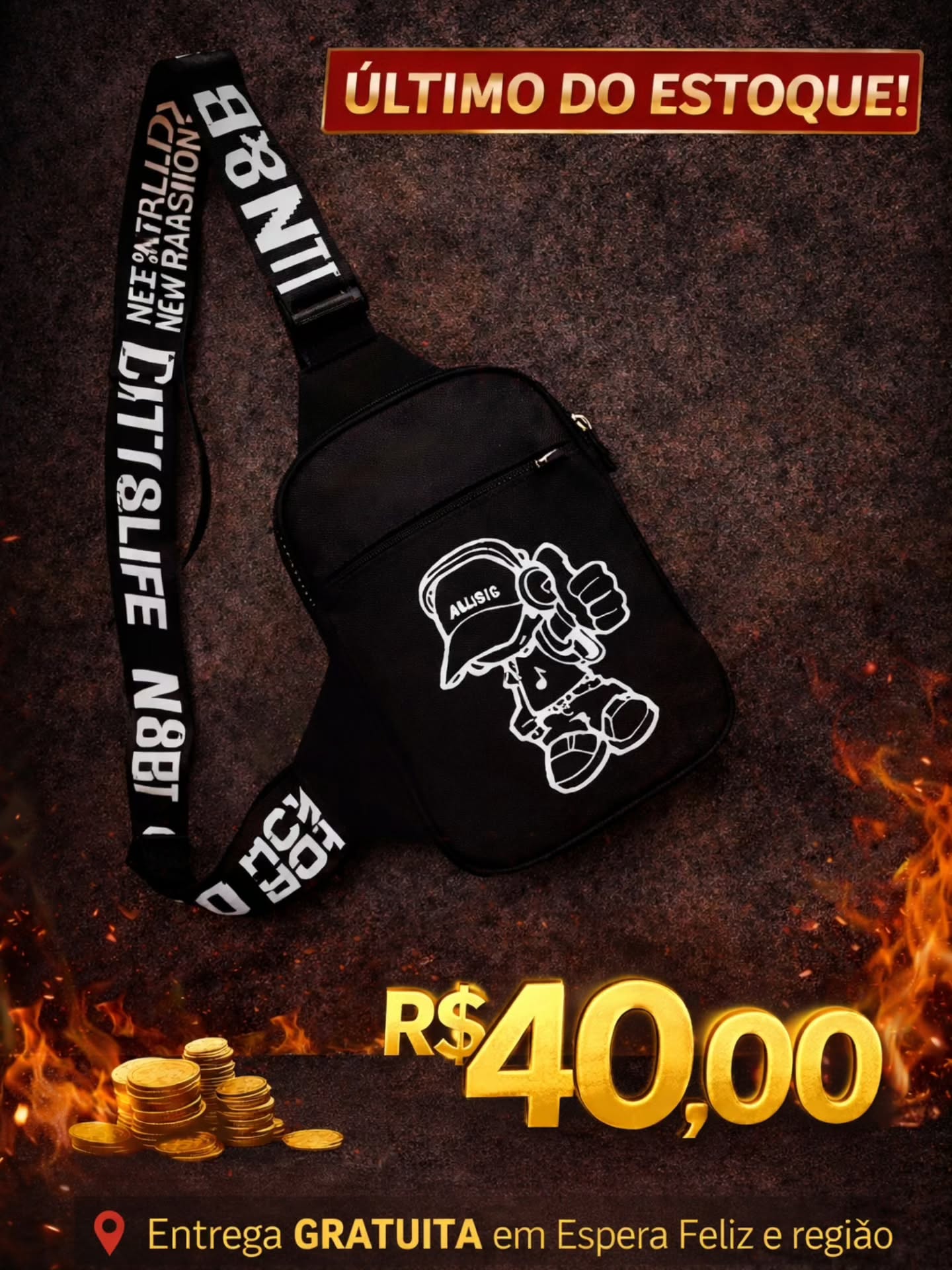 🔥 ÚLTIMA DO ESTOQUE! 🔥
A bolsa que está todo mundo querendo por apenas R$40,00 😱
🖤 Estilo urbano
🖤 Compacta e moderna
🖤 Entrega GRATUITA em Espera Feliz e região
⚠️ Só tem UMA disponível.
Quem chamar primeiro leva!
📩 Chama no direct ou WhatsApp agora!
#oferta #promoção #achadinhos #modaurbana #ofertaimperdível