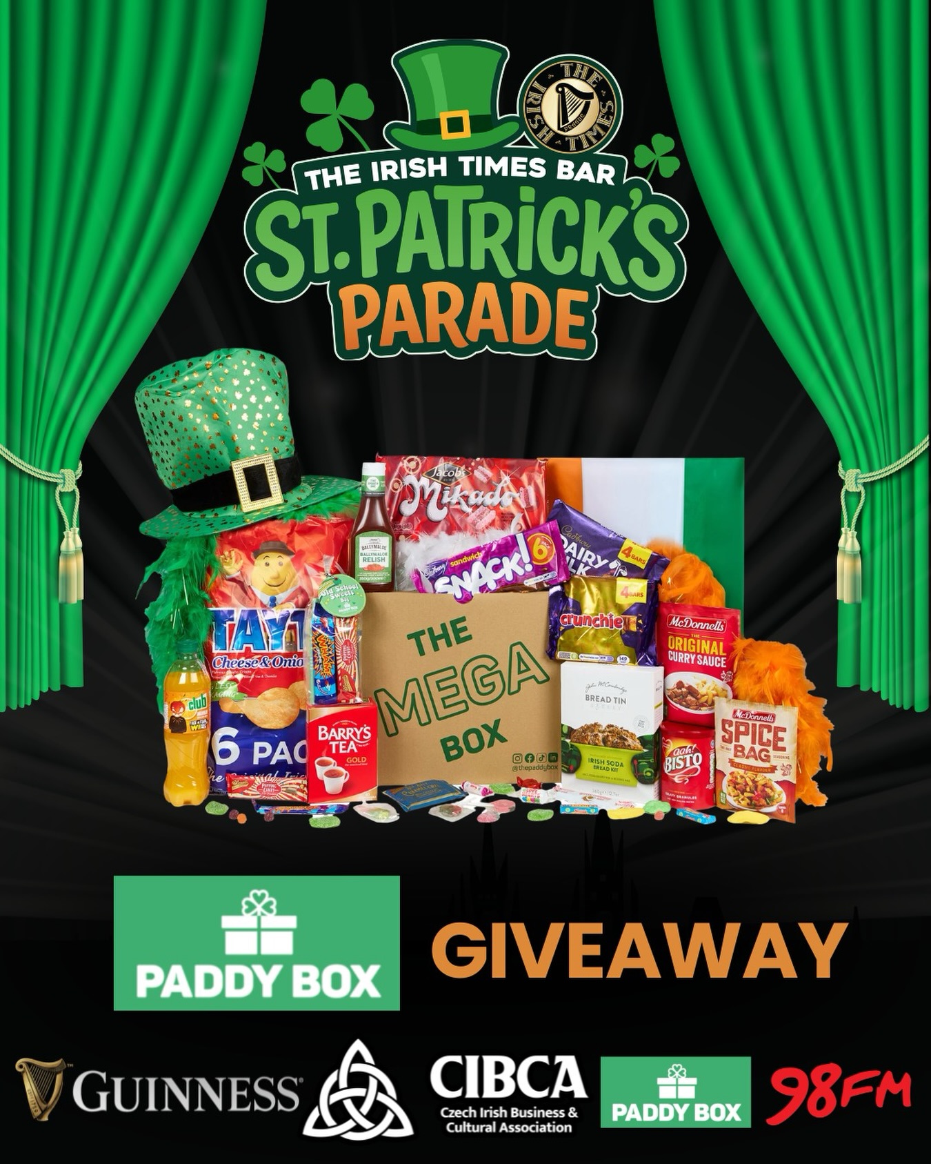☘️🇮🇪 CIBCA x The Paddy Box Giveaway! 🇮🇪☘️
CIBCA has teamed up with @thepaddybox this St. Patrick’s Day to bring the people of the Czech Republic a taste of Ireland and a major dose of nostalgia 🍫☘️
To celebrate this new partnership, we’re giving away one Paddy Box Mega Box packed with Irish favourites!
To be in with a chance to win:
1️⃣ Follow @cibcaprague & @thepaddybox
2️⃣ Like this post & tag a friend you’d share it with
📦 Winner will receive a Paddy Box Mega Box full of Irish treats!
Competition Terms:
• You must be located in the Czech Republic to enter and receive the prize.
• Winner will be announced shortly after St. Patrick’s Day.
Good luck everyone! ☘️