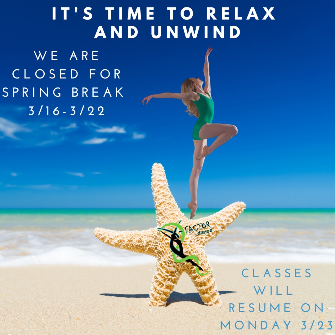 We are closed for Spring Break!
We hope all of our dancers and families have a wonderful, relaxing week enjoying some well-deserved time off. We can’t wait to see everyone back in the studio on Monday 3/23, refreshed and ready to keep dancing! 🩵☀️💚
#xfactordance #morethanjustdance #xfactorfamily #dancefamily #familyfriendlystudio dance celebrationfl