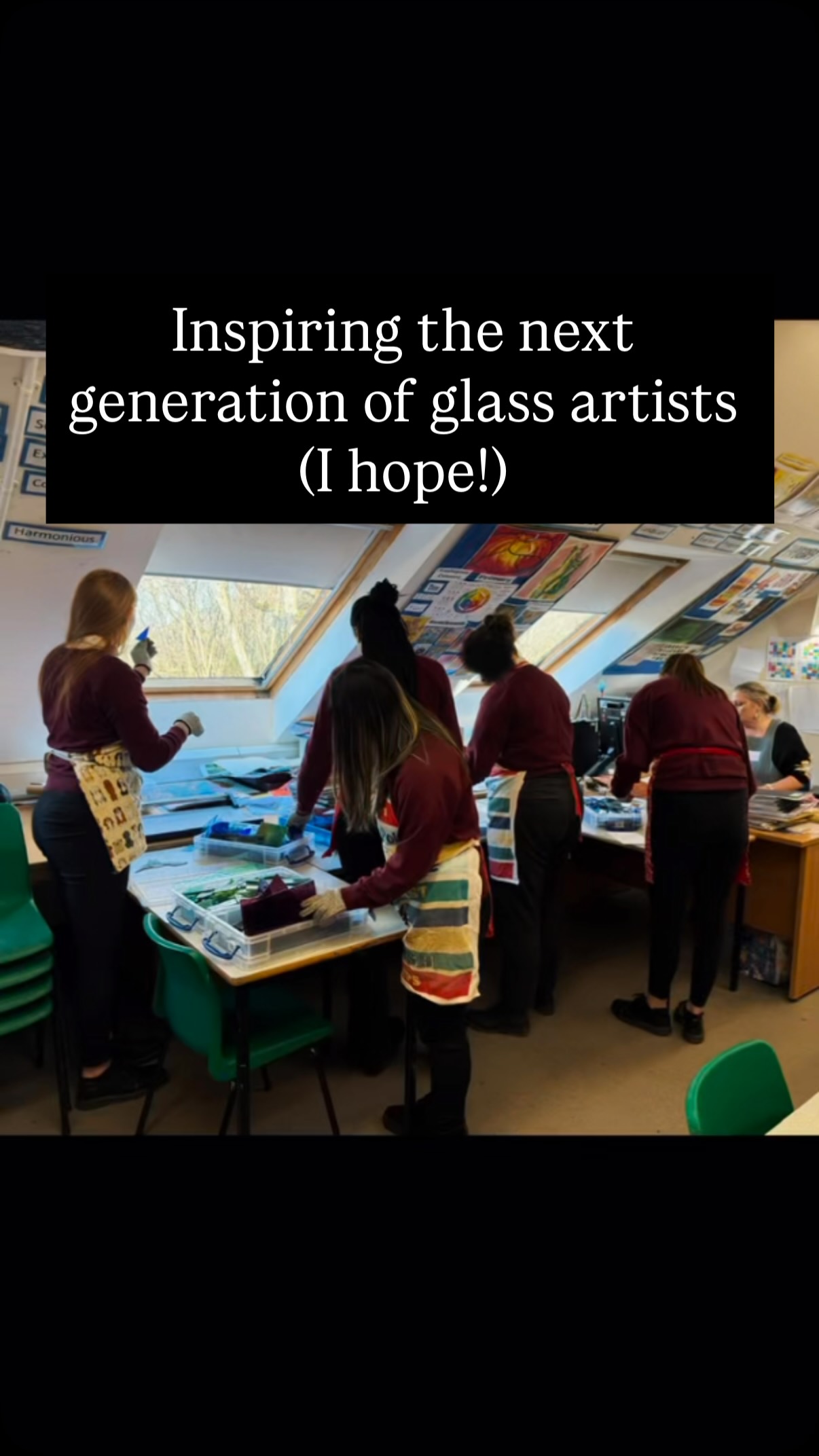 Last week, thanks to the support of the @edenvalleyartisticnetwork & the Creative workshop grant they awarded me, I was at @keswickschoolofficial teaching their A-Level Art students & their teacher about the history of stained glass, design principles and then how to create completely individual pieces of work related to the coursework topic they had chosen!
We still have a short 2-hour session left next week to complete the final touches for some of the designs, but itās been an absolute privilege to teach these guys and witness how their creativity and understanding of stained glass has developed over the time Iāve been with them.
Each piece is completely individual to their chosen coursework theme, so we had anatomy, movement and flow, natural forms, along with nods towards architecture.
The purpose of the grant is to provide workshops to expand the reach of your craft to those who are new, hard to reach or would otherwise have been unable to attend a workshop had you not received the bursary.
With dwindling funding for arts in schools, along with only a small number of professional glass artists teaching & my dream of offering younger people the same opportunity I had as a child to explore this craft, it was an absolute delight to be able to offer the school these sessions for āfreeā, and the feedback from the students has been wonderful.
Theyāve gone from thinking stained glass is only seen in church windows (but now with a greater appreciation for its heritage, meaning and background), to creating some truly unique pieces of art! I have to say, as an ex-healthcare professional, the idea of helping them create the heart & rib cage did get me a little giddy š¤£š¤·āāļø
Thank you to both @keswickschoolofficial & @edenvalleyartisticnetwork for supporting & allowing me to give these teenagers a similar opportunity to that which I had as a kid, and who knows where it may well lead!
#stainedglass #ArtandDesign #ALevels #HeritageCraft #education
@contemporaryglasssociety @bsmgp @icon_stained_glass @cumbrialifemag @arts_cumbria @glassartsociety @the_makers_mill @rheged_centre @educationgovuk @hare_hill_barn @visitkeswick @visit_eden @cumberlandcouncil1