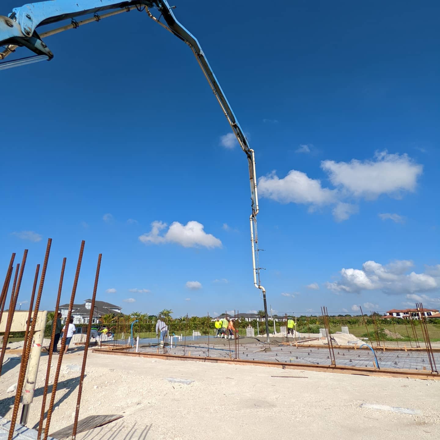 Pouring the slab for what will be a beautiful single family residence in the Redlands.