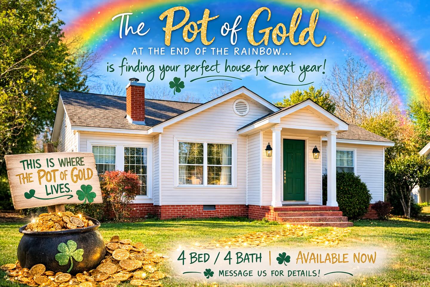 🍀 Looks like you found it…
The pot of gold at the end of the rainbow might actually be your housing for next year 👀
While everyone from the University of Alabama is off enjoying Spring Break, this 4 bedroom / 4 bathroom house is still up for grabs.
🏡 Spacious layout
🛏️ Private bedrooms and bathrooms
☀️ Bonus sunroom
📍 Convenient location near campus
If your group is still looking, you might’ve just gotten lucky.
📩 Message or call us for details before everyone gets back to town! (205) 752-0484