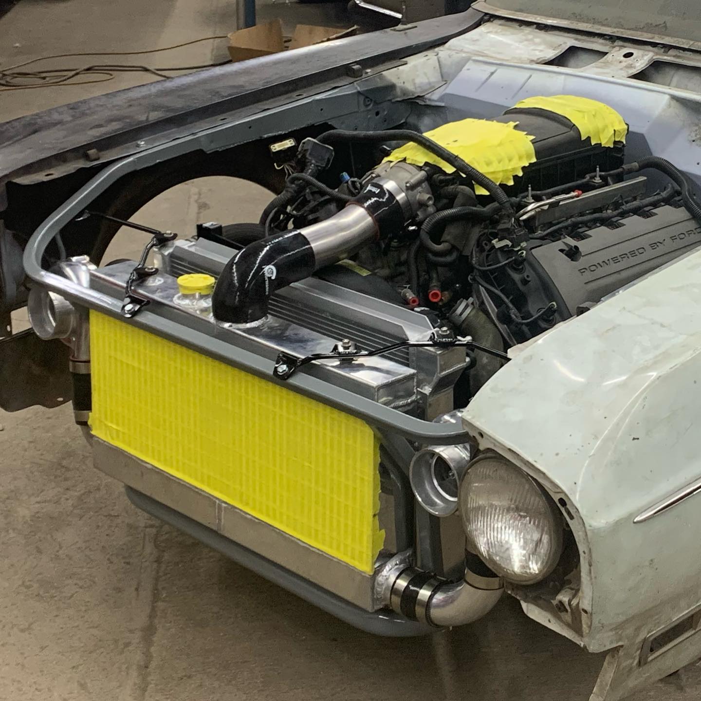 Been a while. Here’s a 68 Restomod Falcon Futura.
#wetzelperformance #fordfalcon #coyote #V8 #twinturbo #E85 🌽 #millerwelders #nofilterneeded #1320video @1320video @vibrant_performance @turn14 @wilwooddiscbrakes