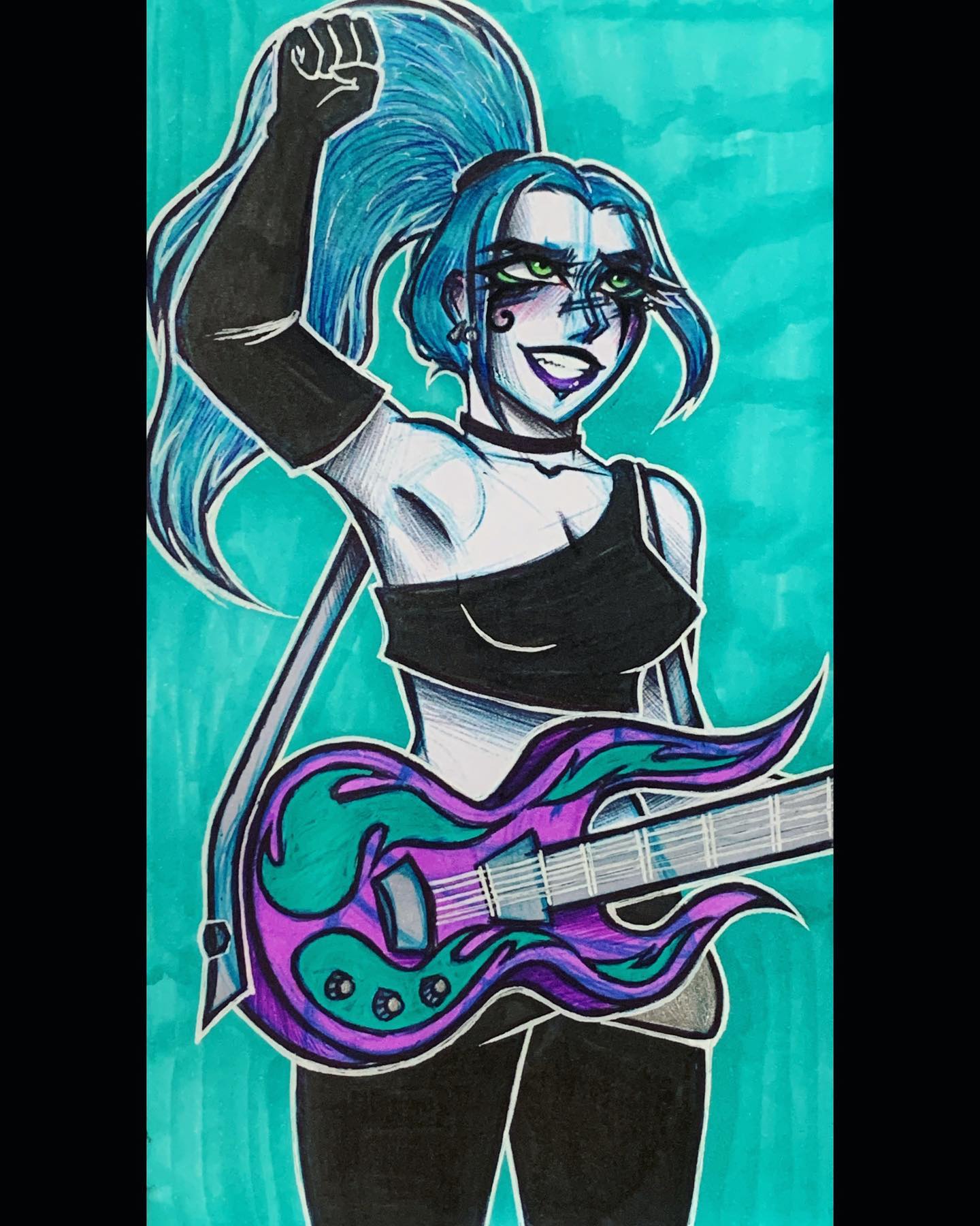 Ember from Danny Phantom 👻🦋🎸
-
To this day I still have her song stuck in my head 👉👈
Also drawing her reminded me of a true crime case of this boy obsessed with ember
-
I’ll make a new poll for the next goth girl and if you do have a recommended one type it in the comment section ;)
-
#ember #embermclain #fanart #dannyphantom #art #artistsoninstagram #artist #artistsupport #artofinstagram #artwork #drawing #draw #sketch #skethbook #sketches #copic #copicmarkers #gellyroll #artistloft #pen #penandink #zebramildliner #highlighter #fabercastell