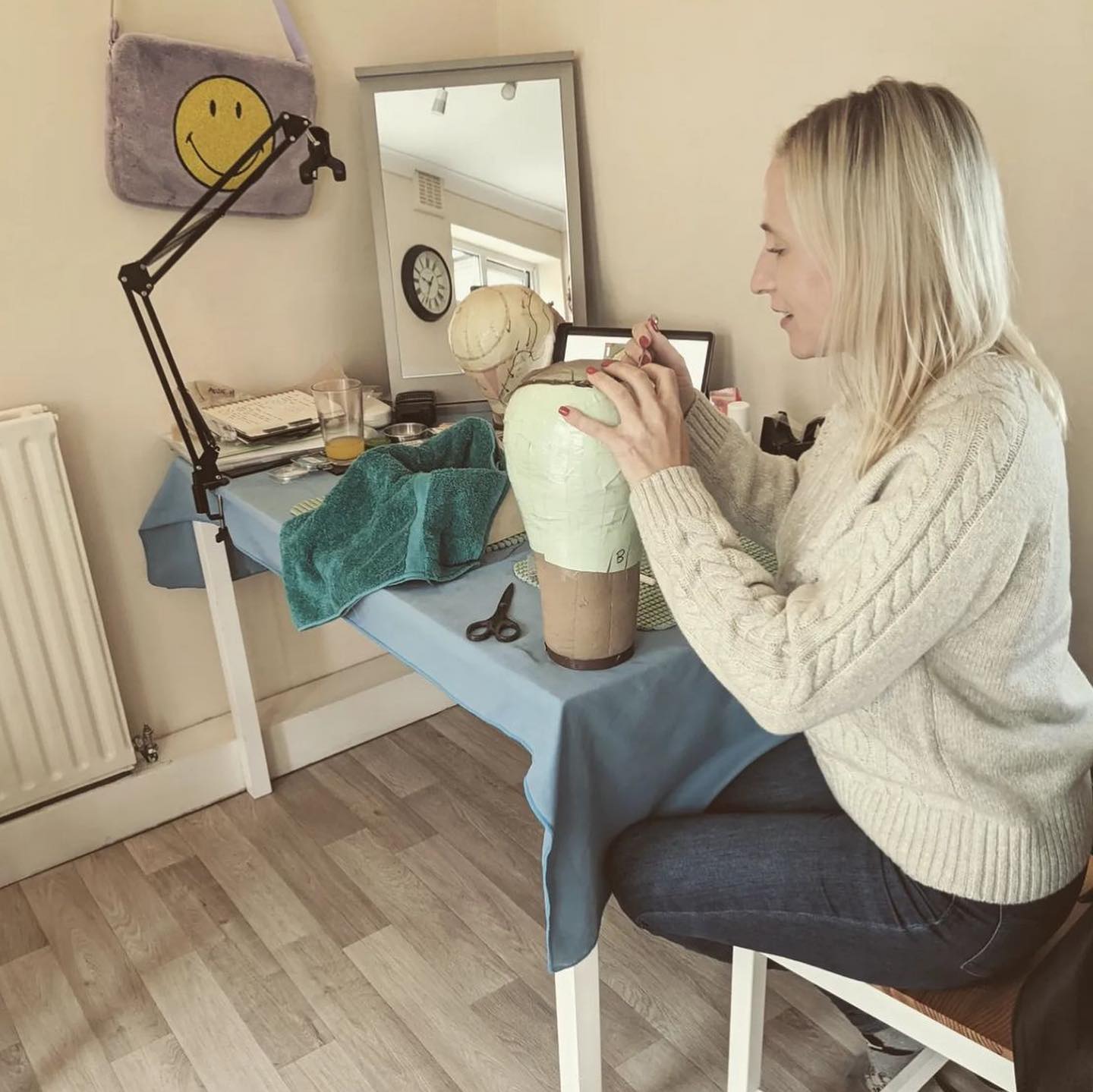 Working holiday 💕two days in on wig making course with the magical @campbell_wigs 🧡
Two weeks till I’m back in the salon✂️✂️✂️ @katemcquitty